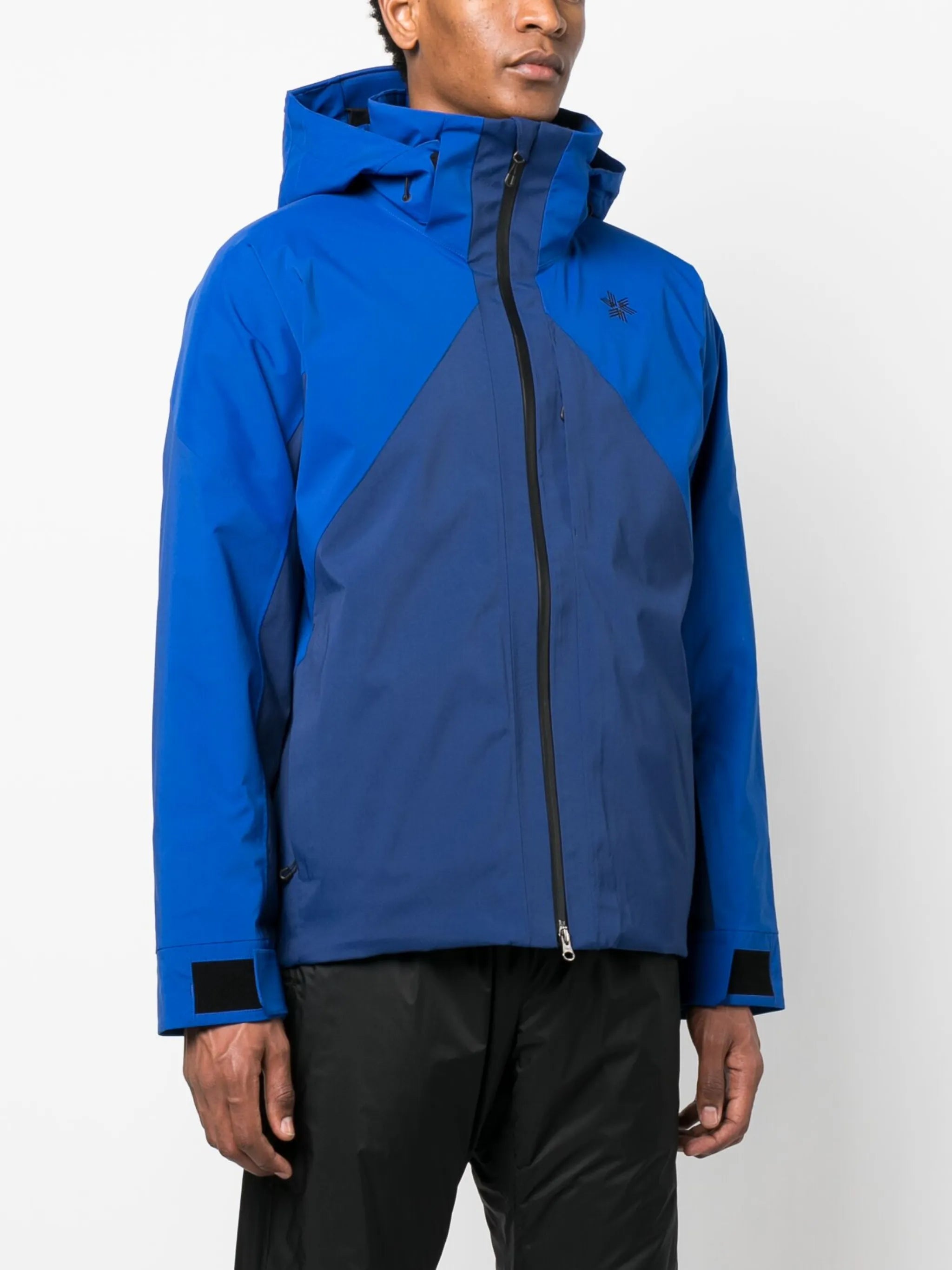 panelled-design hooded jacket