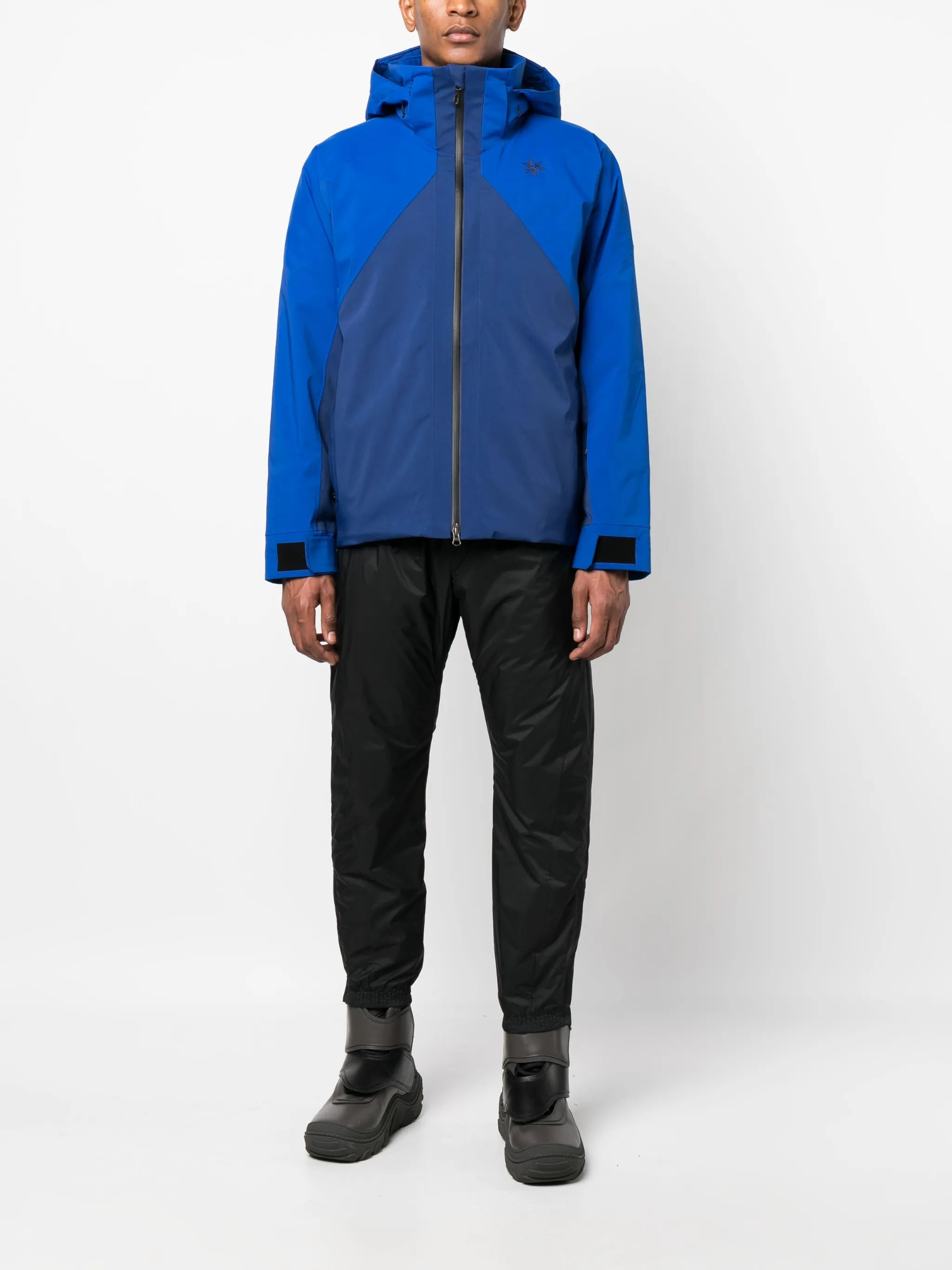 panelled-design hooded jacket