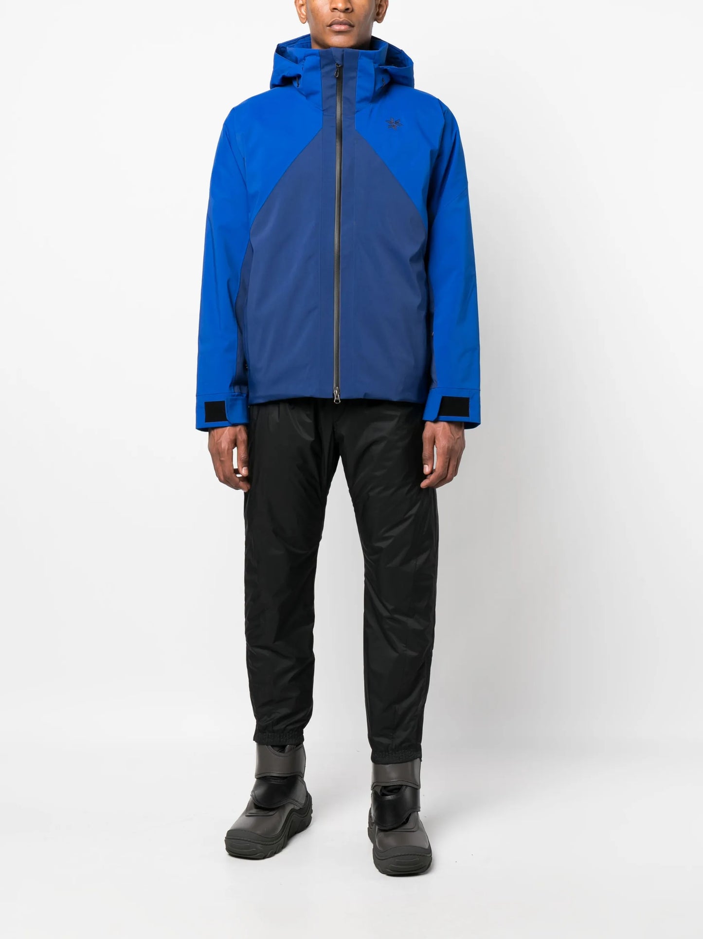 panelled-design hooded jacket