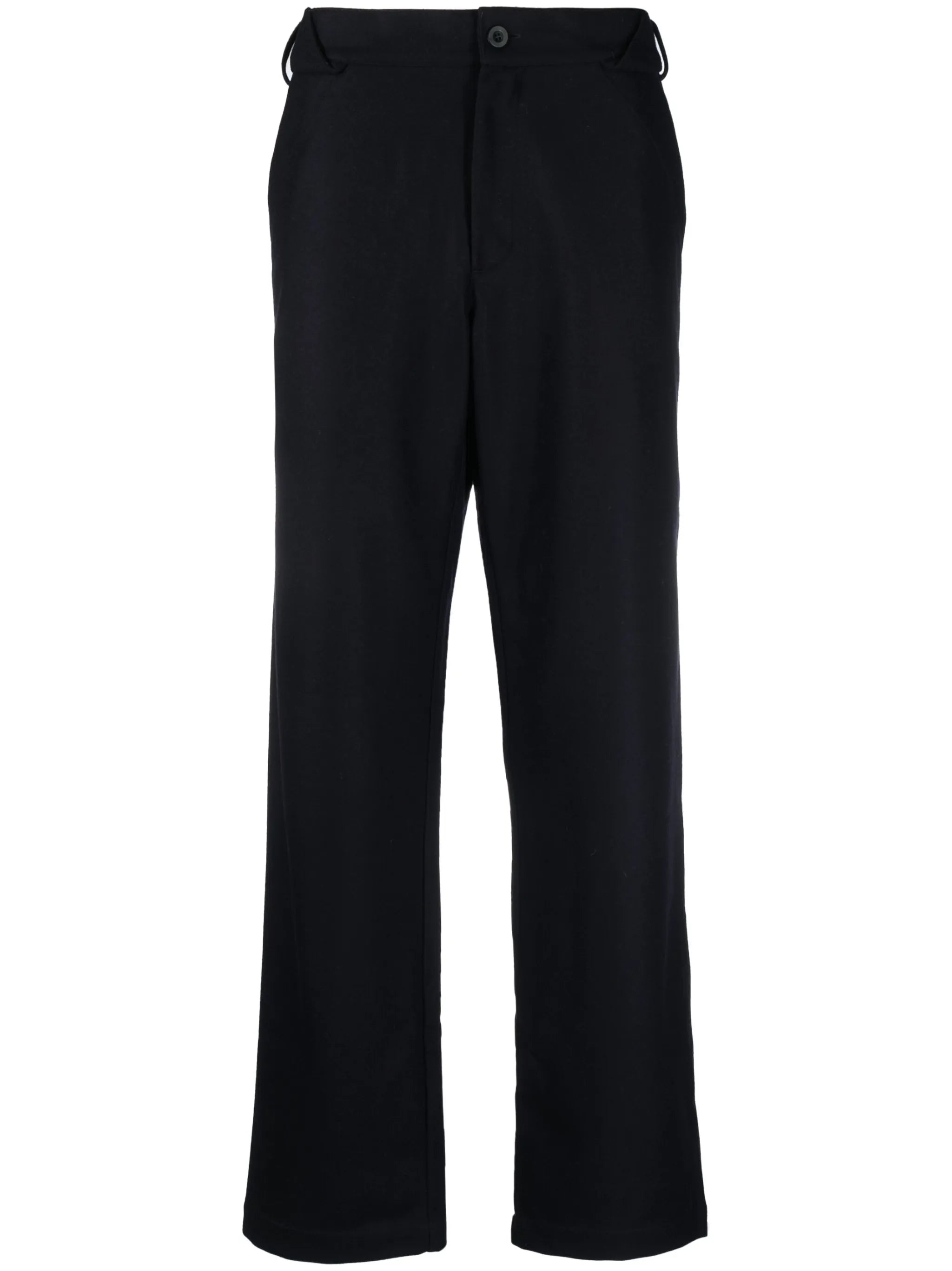 straight-leg wool-blend trousers