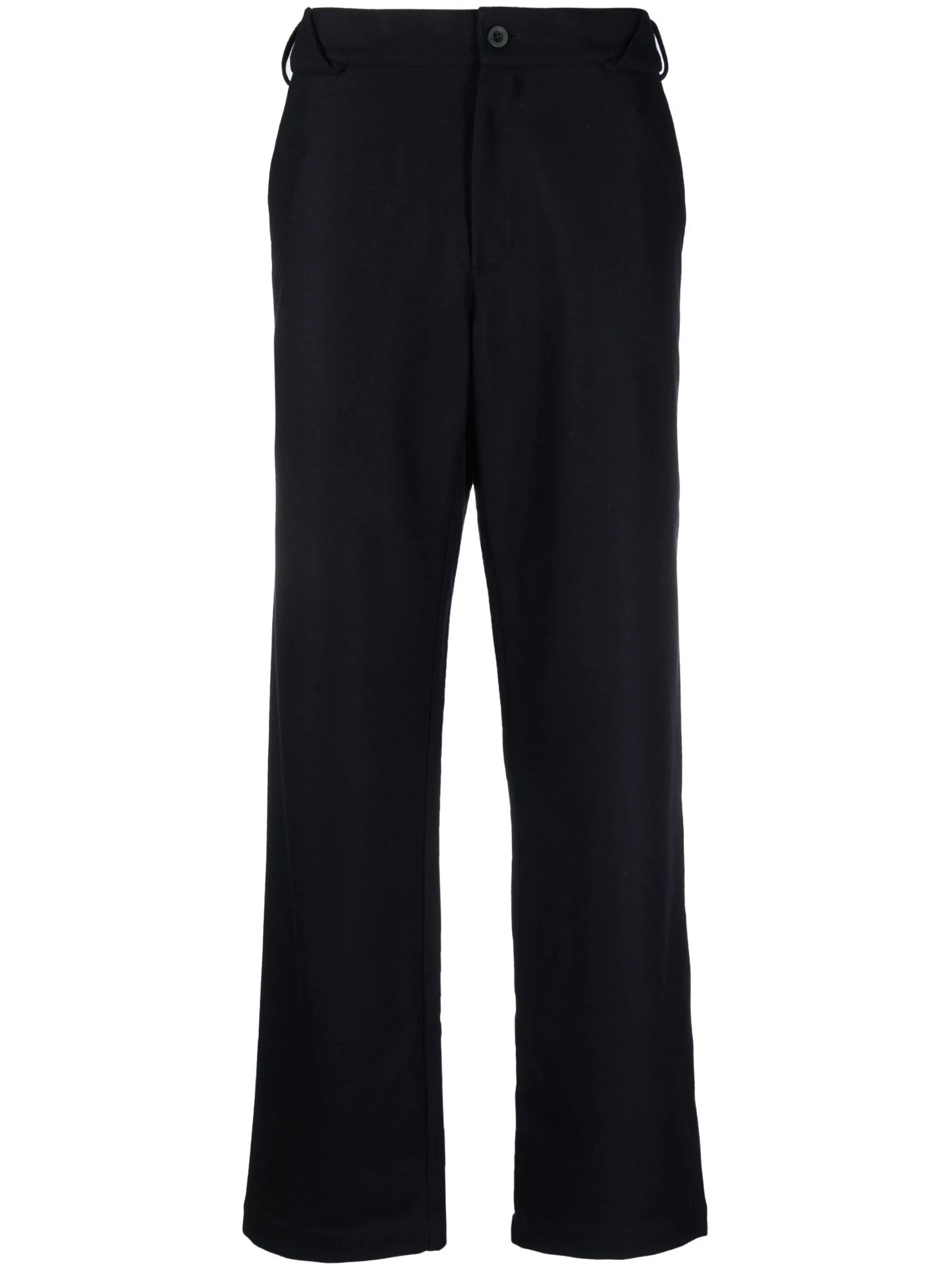 straight-leg wool-blend trousers