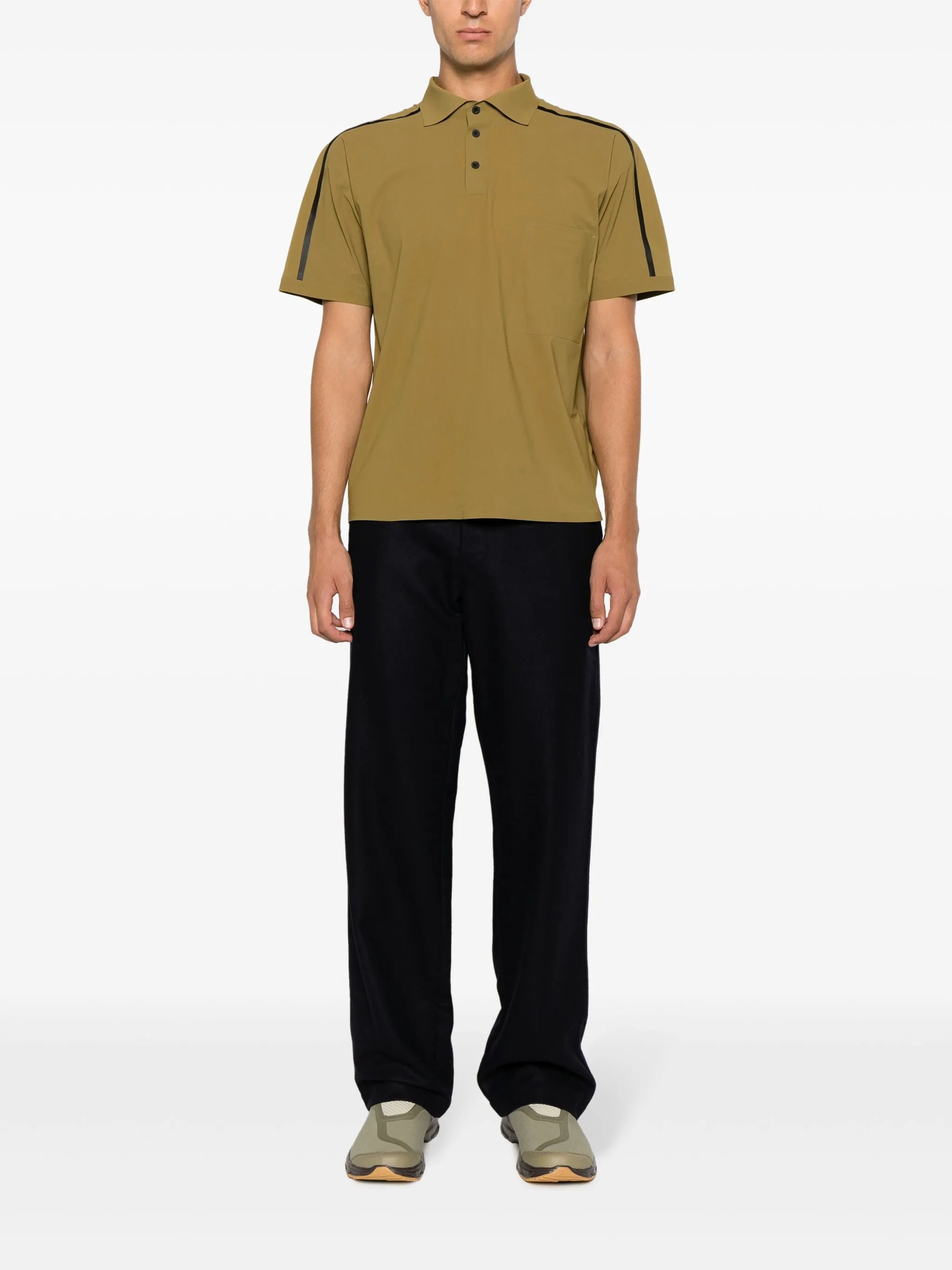 straight-leg wool-blend trousers