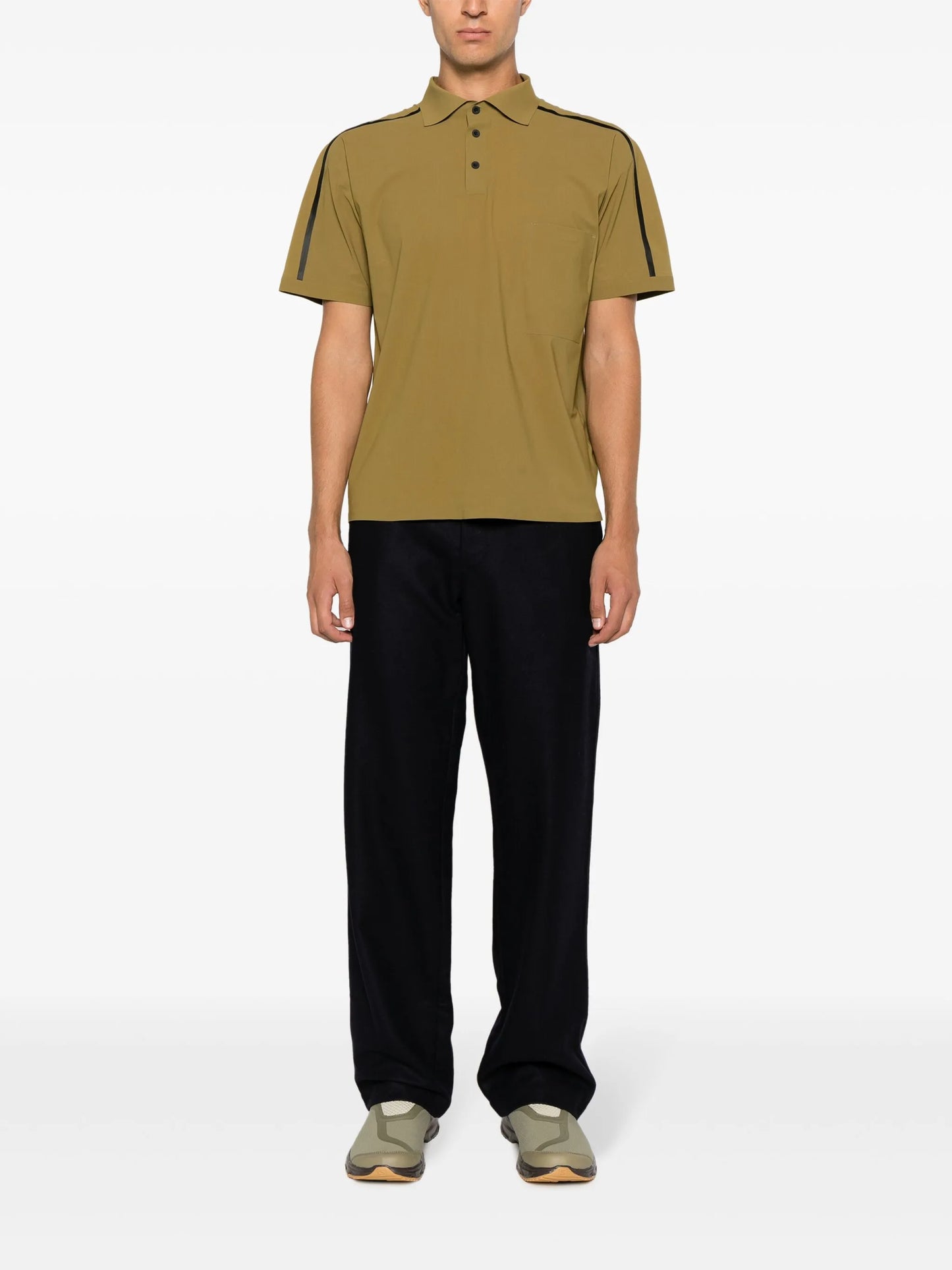 straight-leg wool-blend trousers