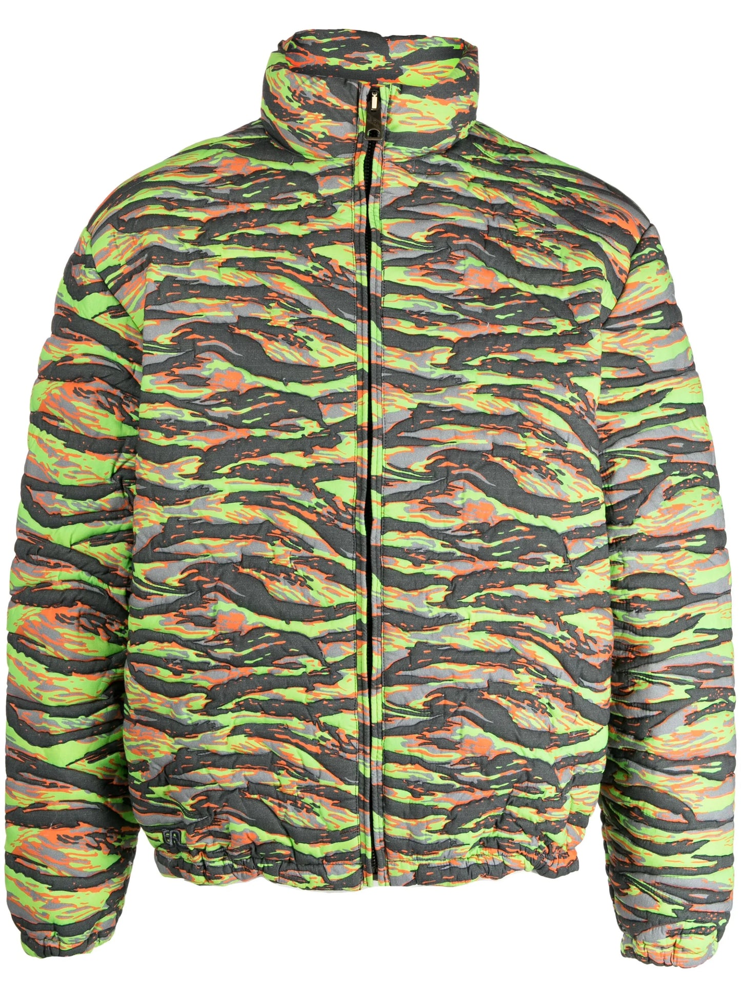 camouflage jacquard padded jacket