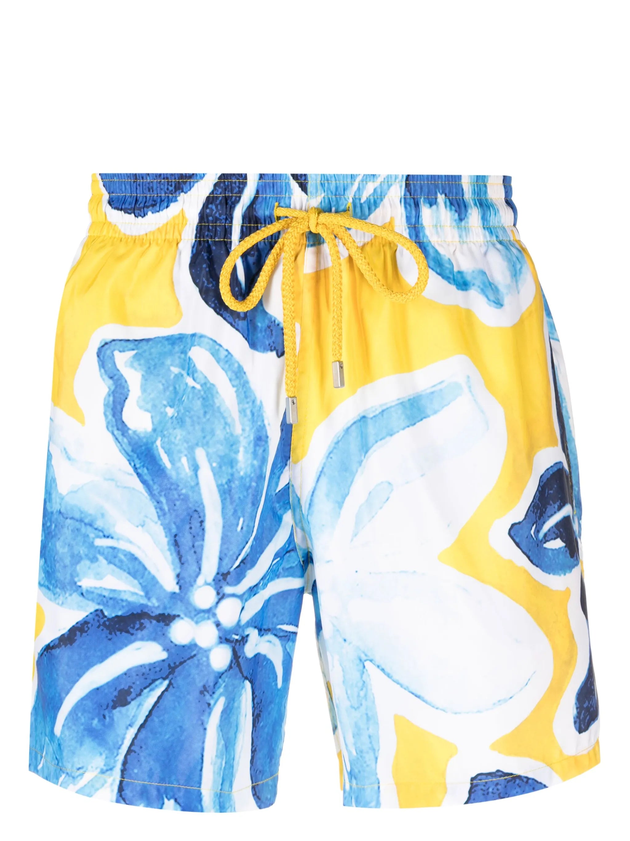 floral-print swim shorts