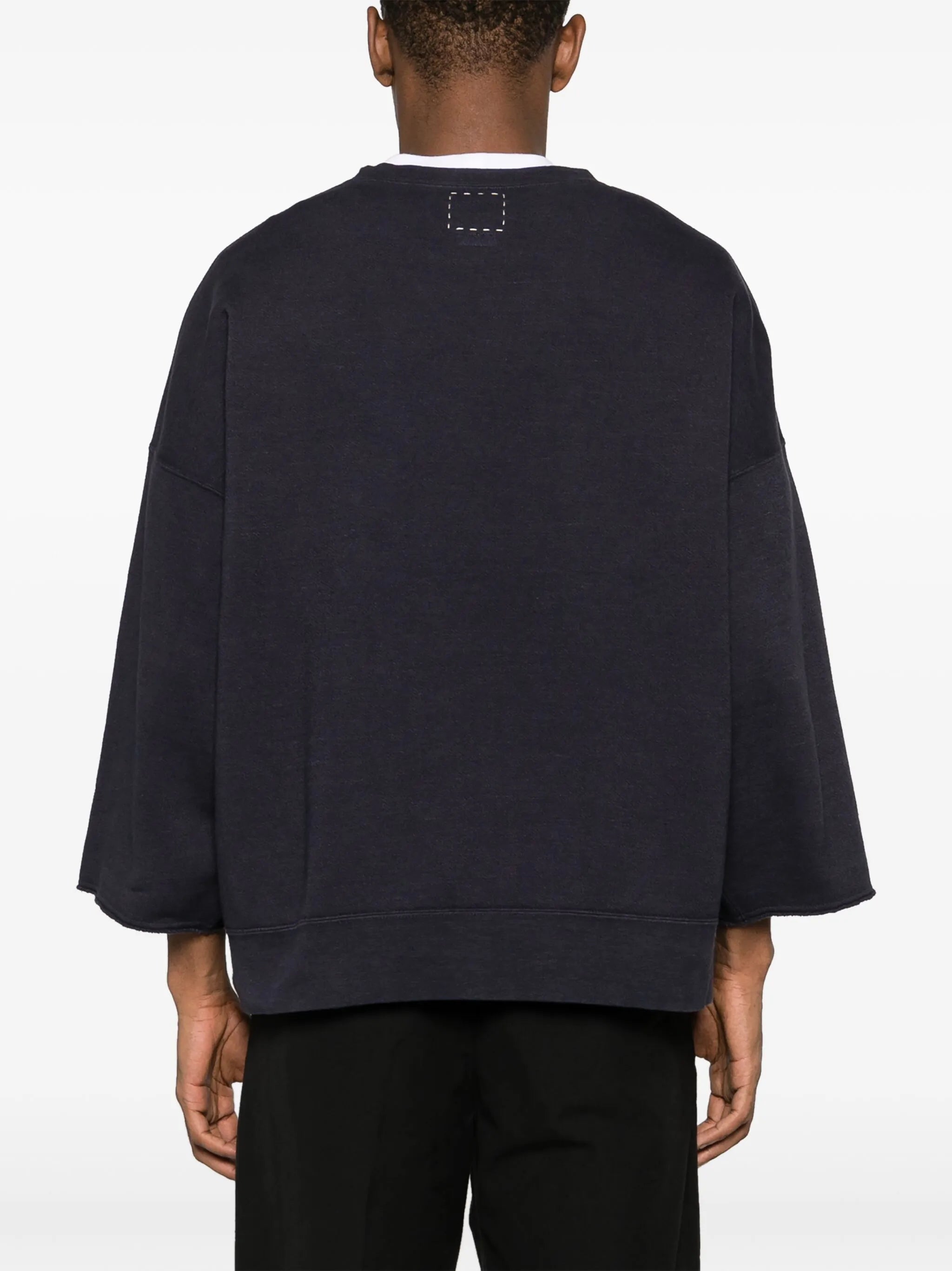 crew-neck cotton-blend sweatshirt