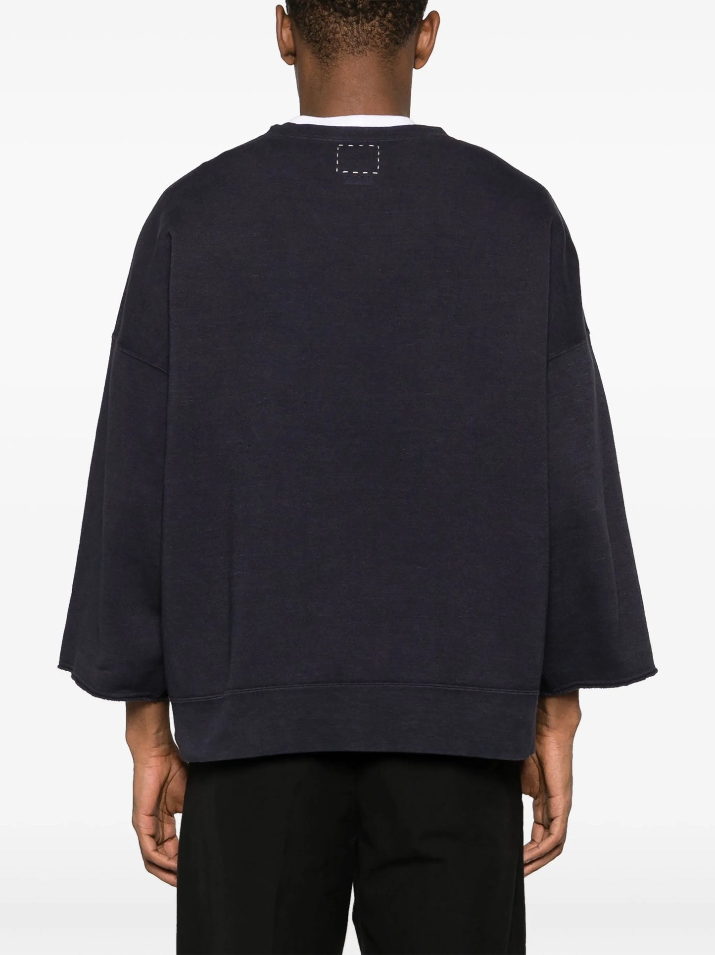 crew-neck cotton-blend sweatshirt