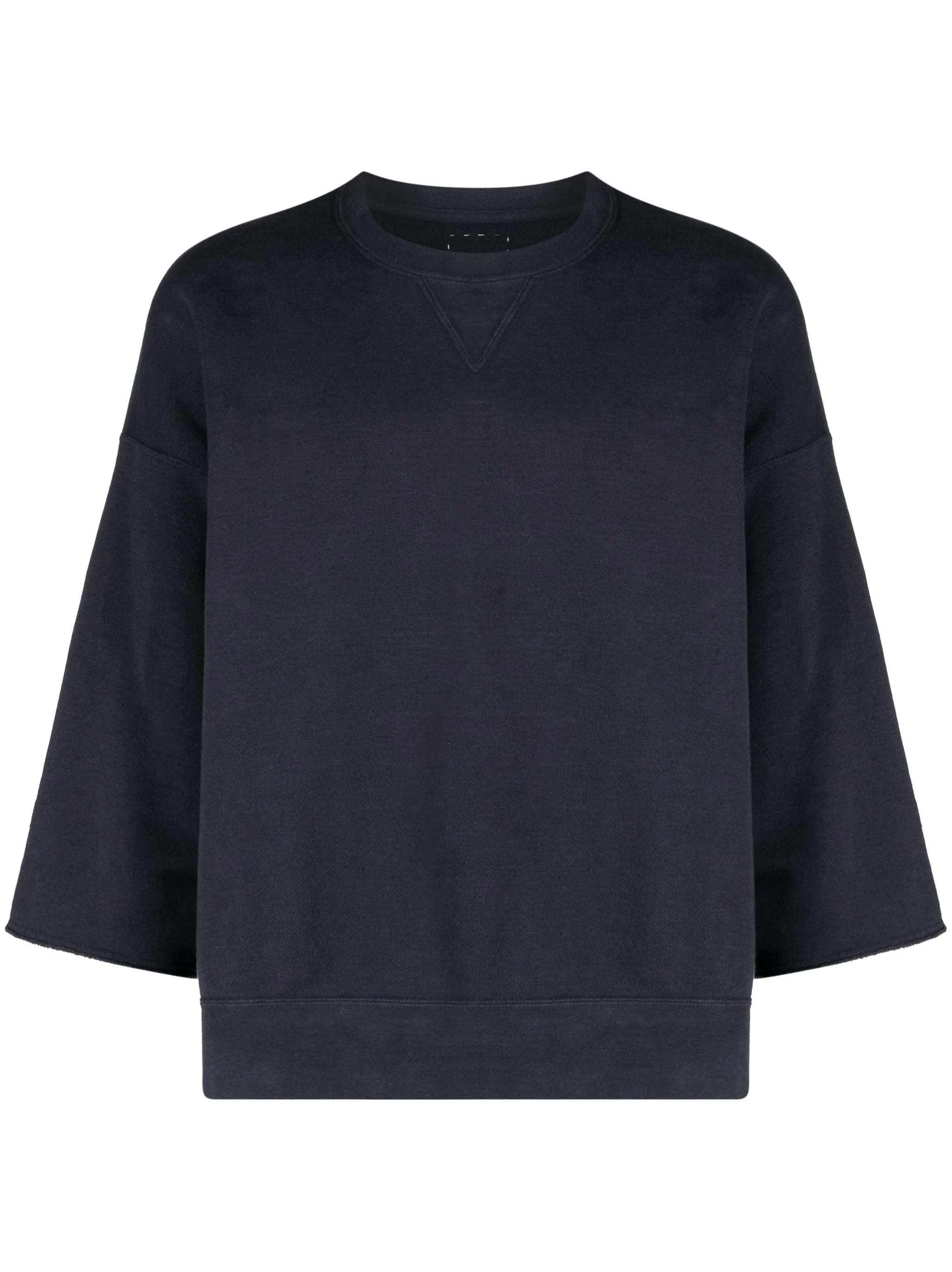 crew-neck cotton-blend sweatshirt