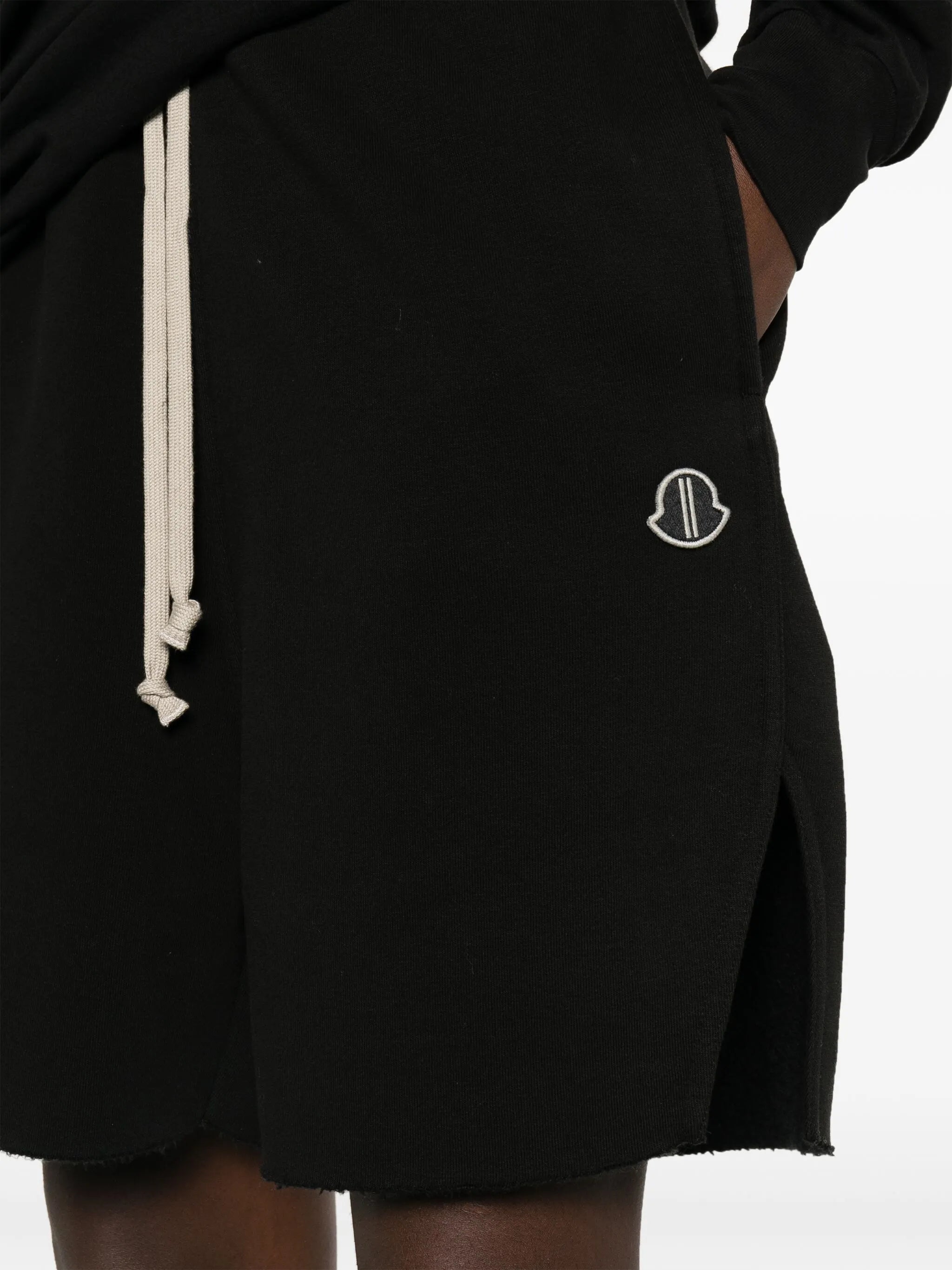 logo-patch jersey track shorts