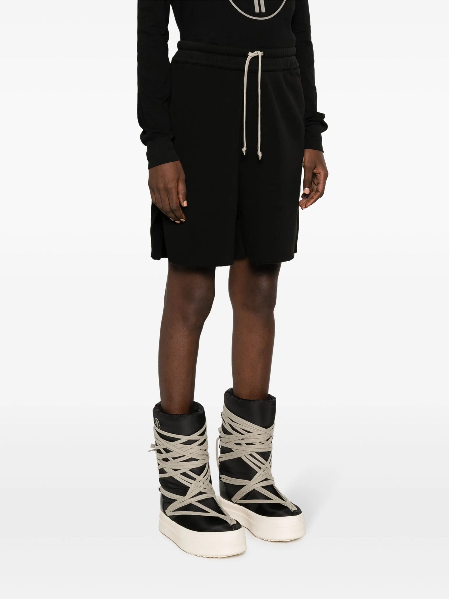 logo-patch jersey track shorts
