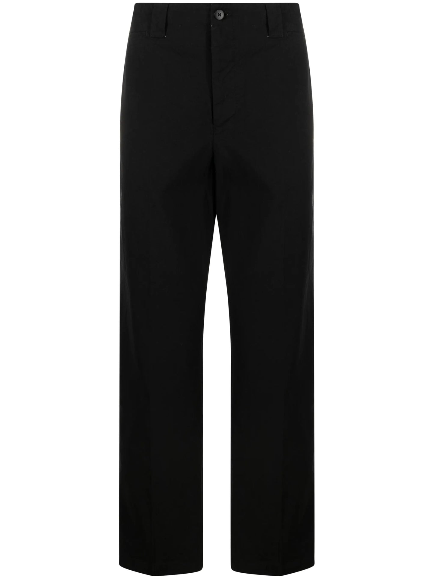 button-fastening cotton chinos