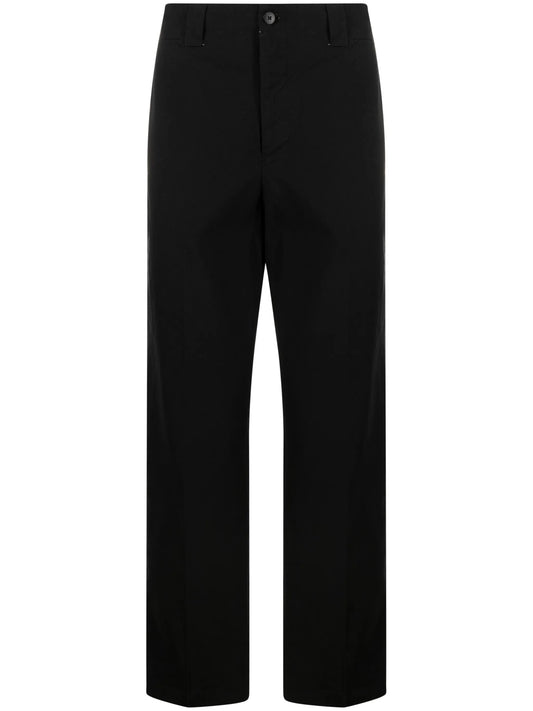 button-fastening cotton chinos