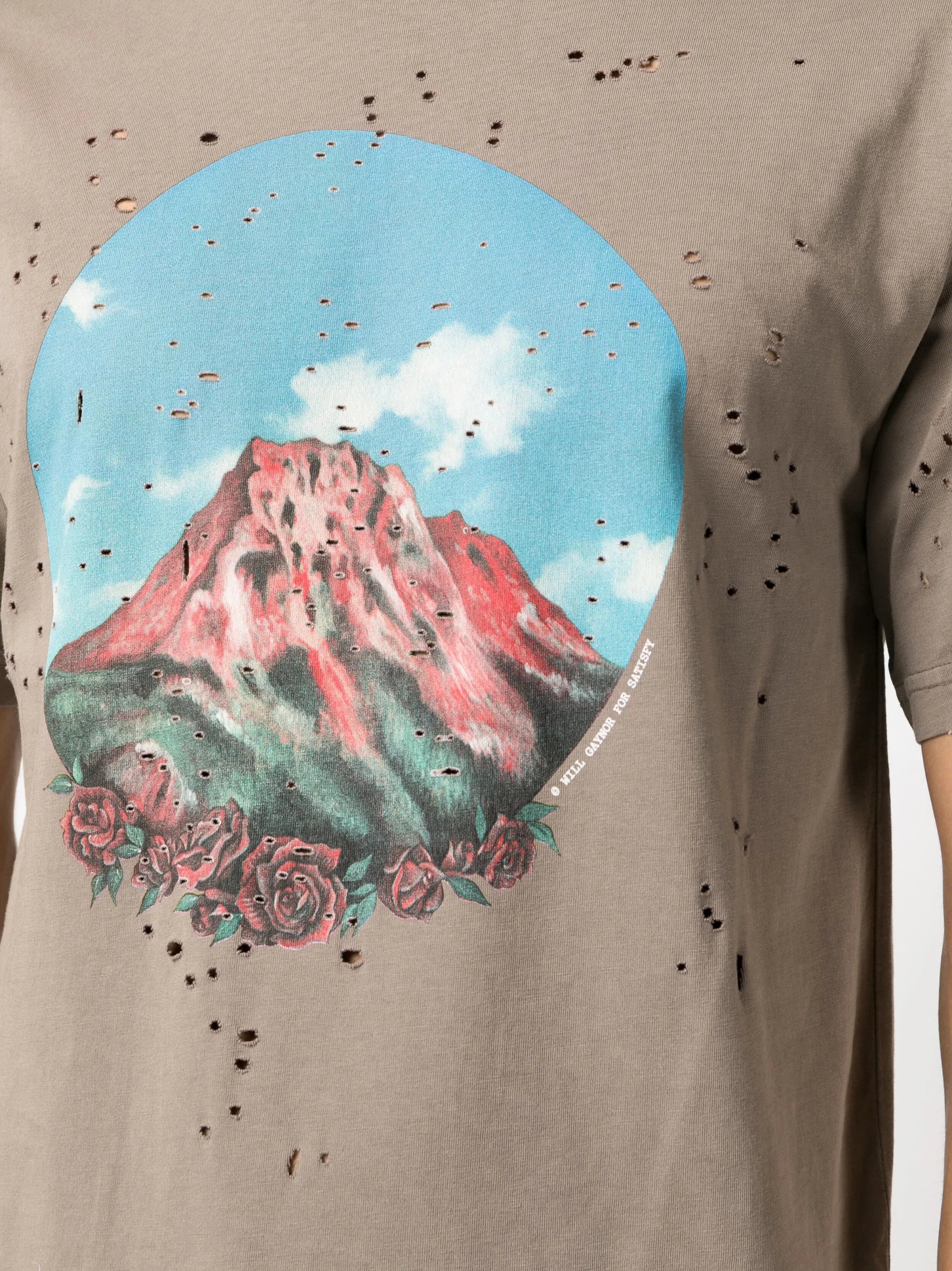 Satisfy-print organic-cotton T-Shirt