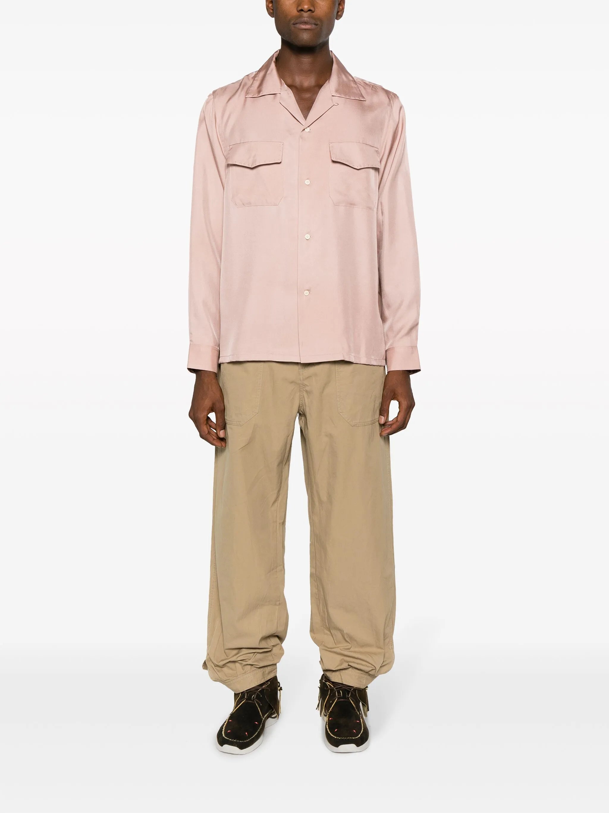 Carrol wide-leg chino trousers