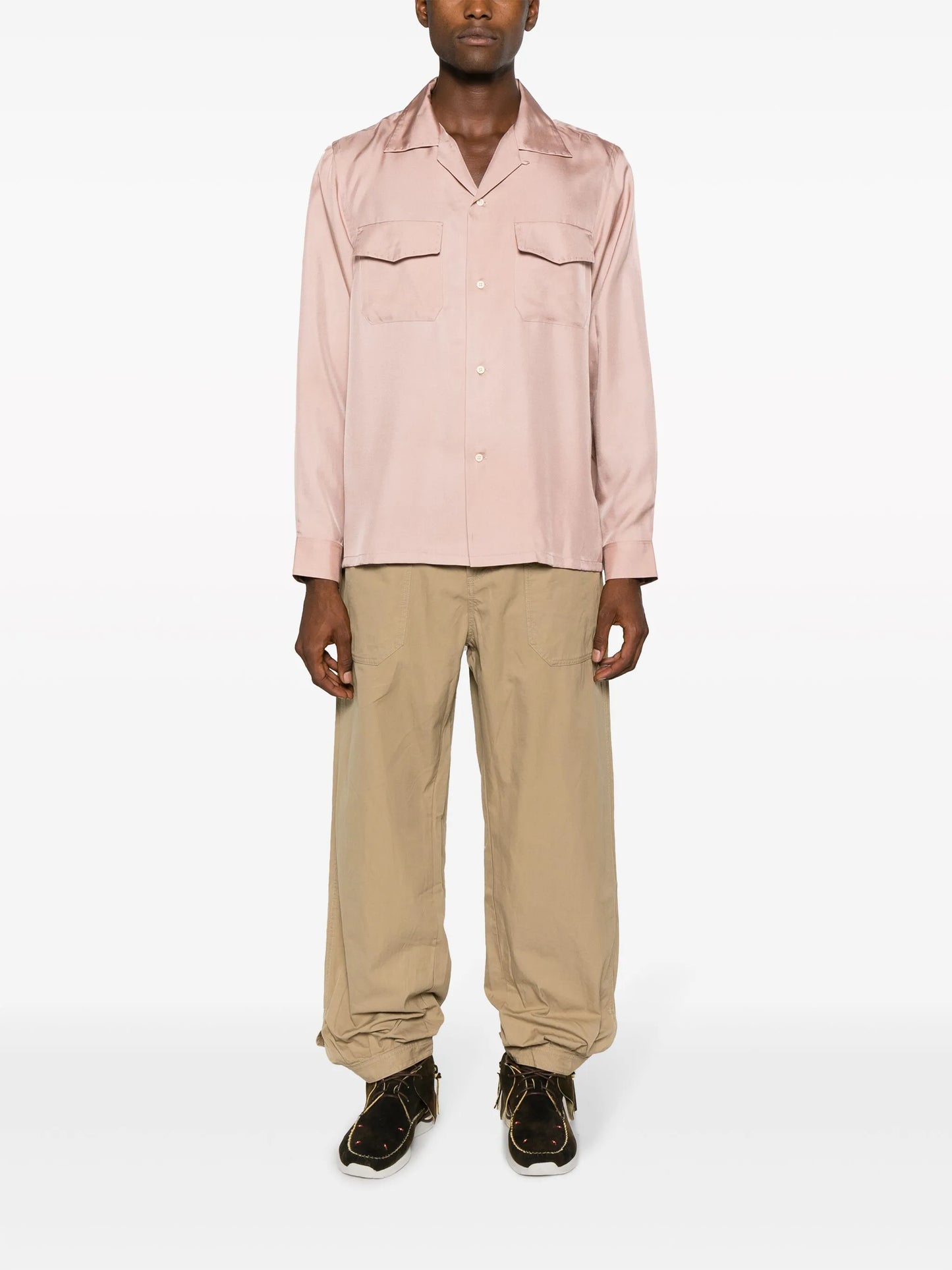 Carrol wide-leg chino trousers