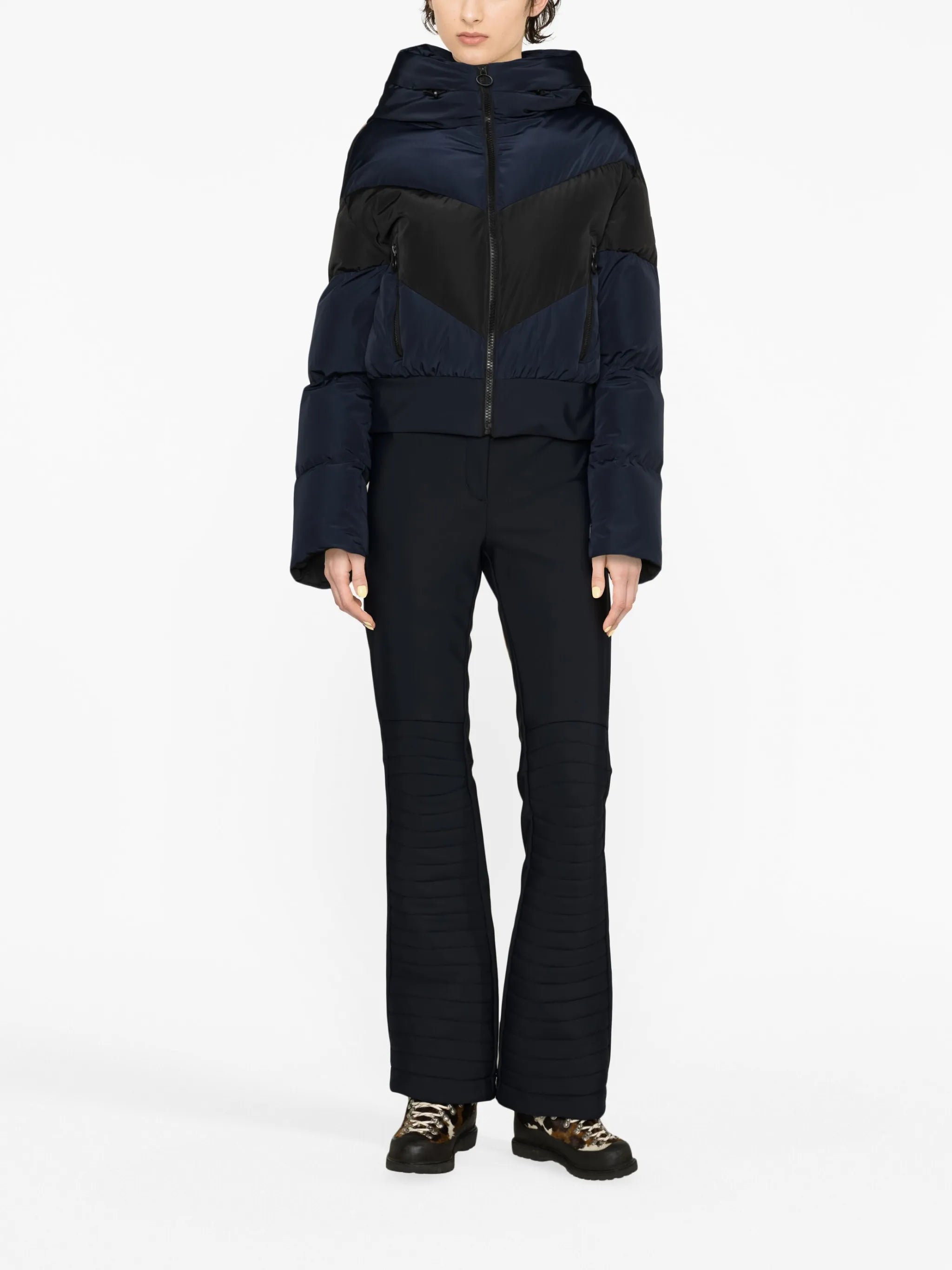 Valentina high-waisted flared ski trousers