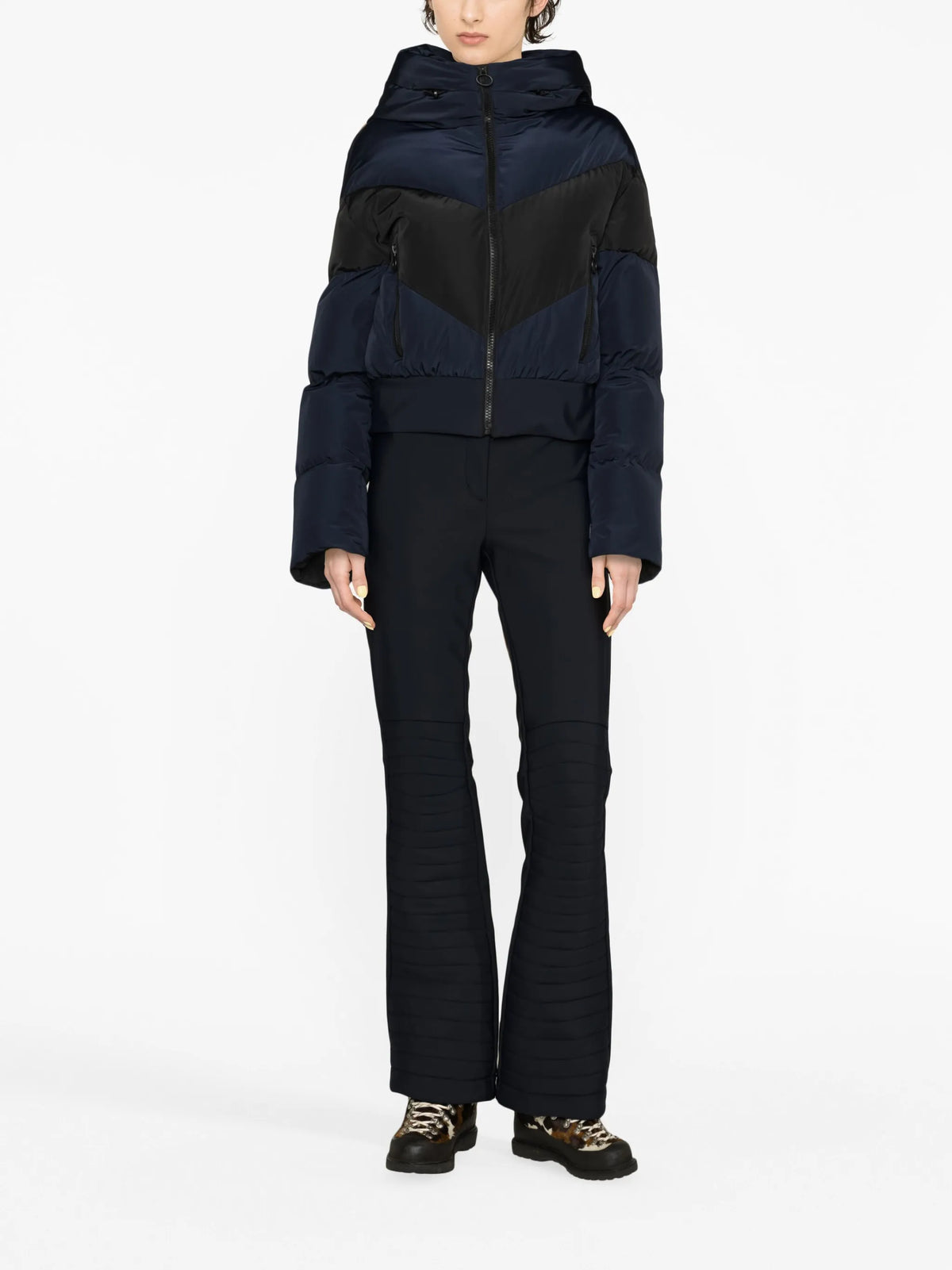 Valentina high-waisted flared ski trousers
