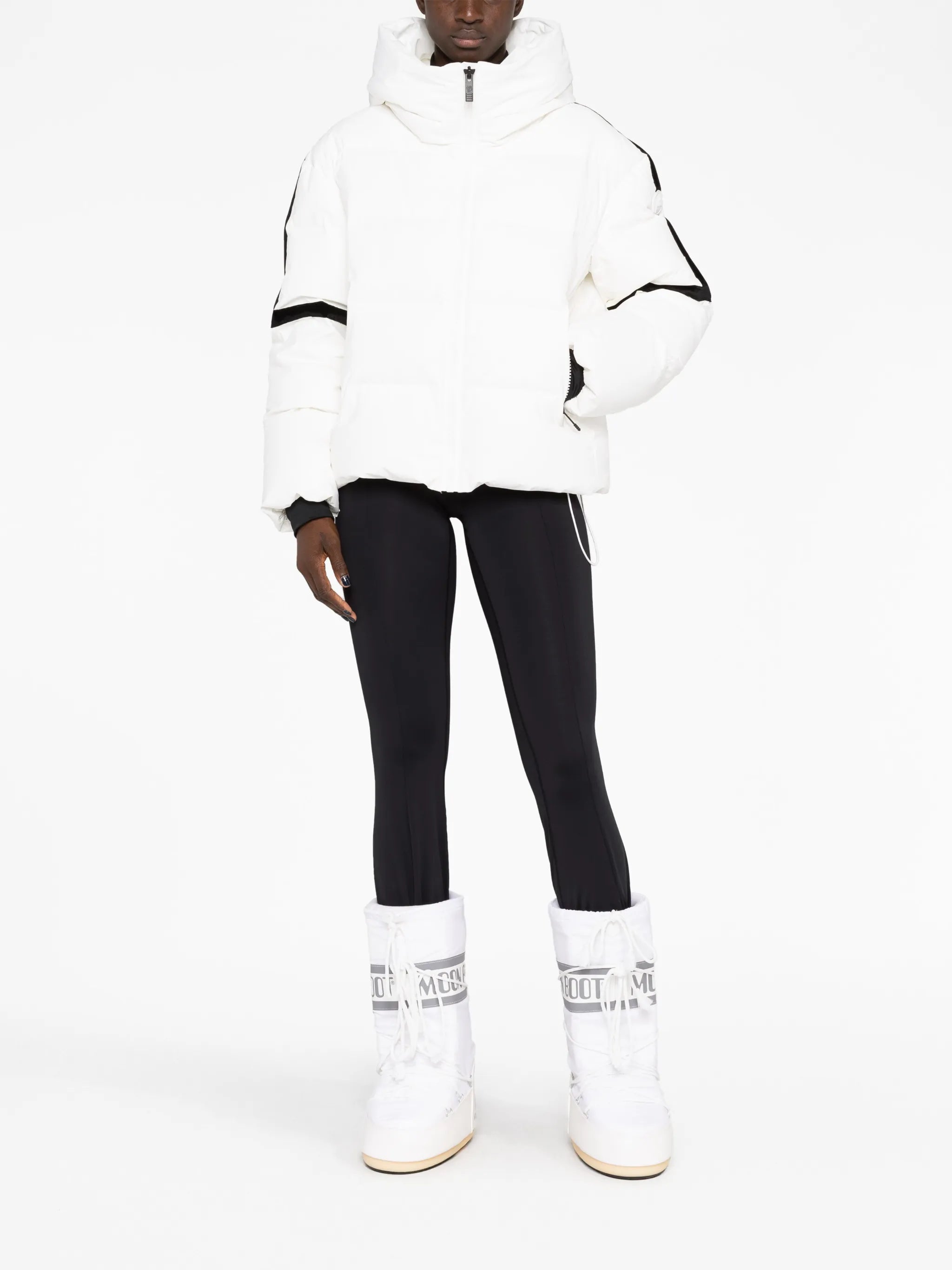 Barsy hooded quilted ski jacket