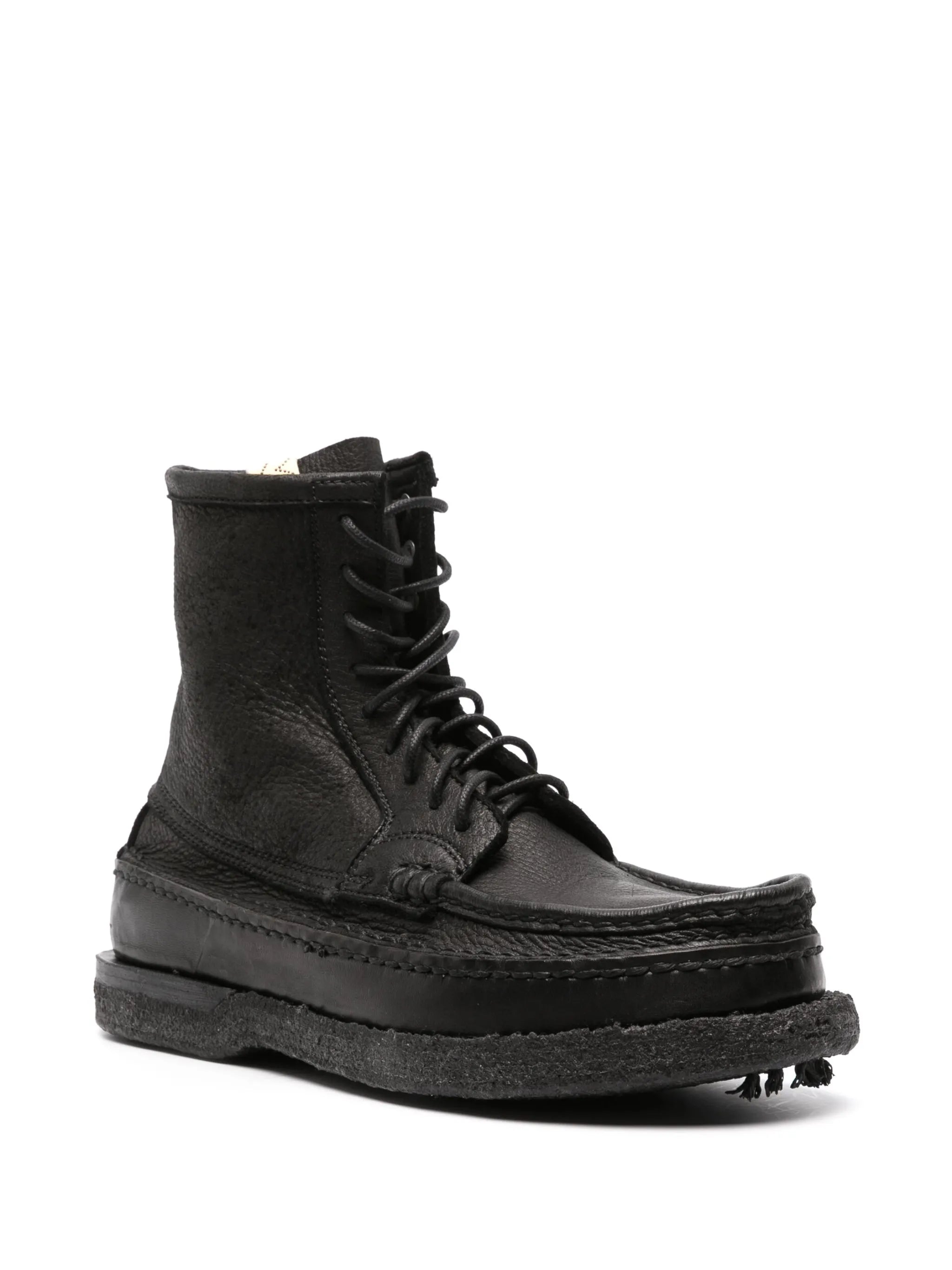Cheekag-Folk lace-up leather boots