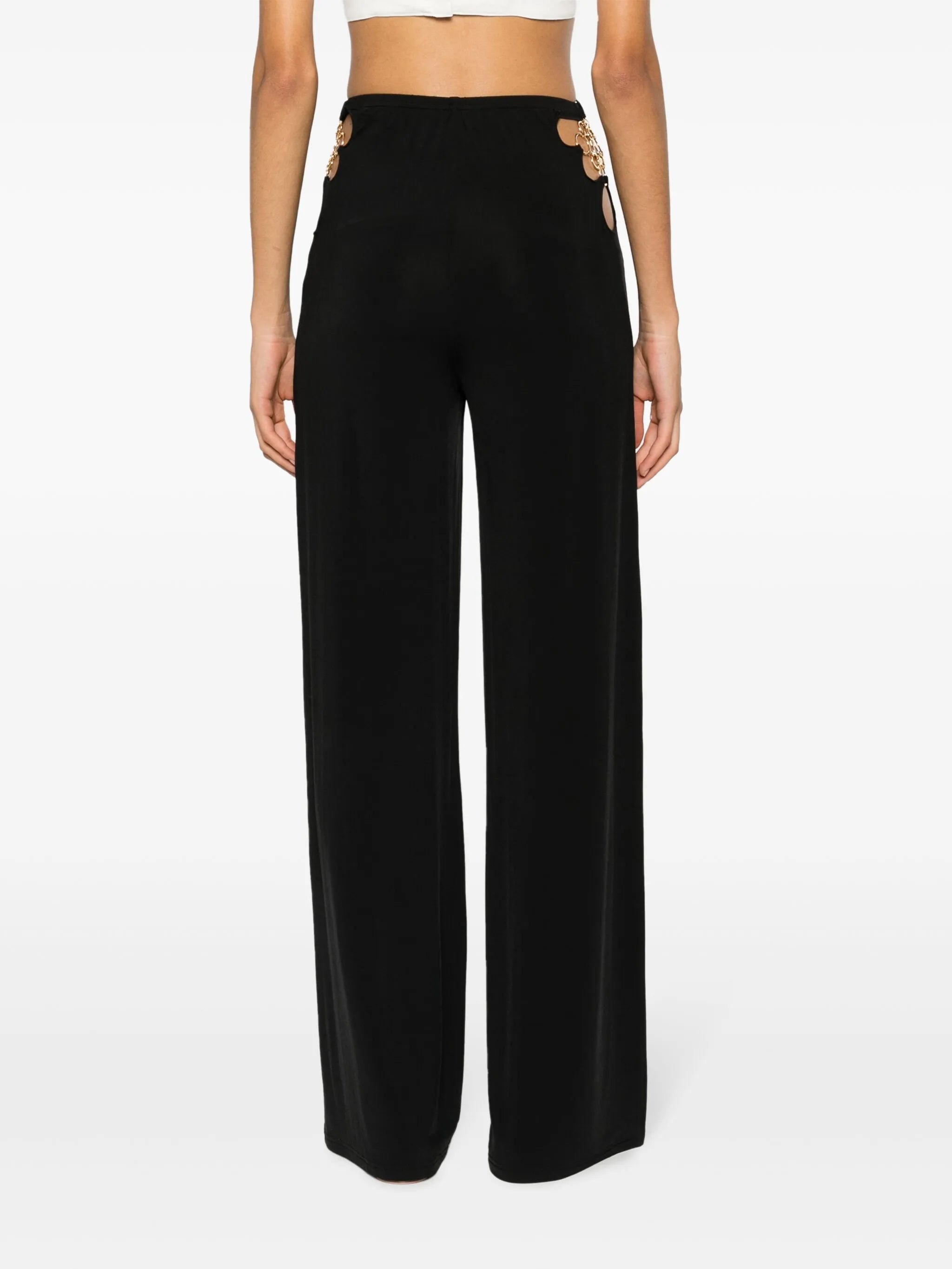 Anastacia chain-detail flared trousers