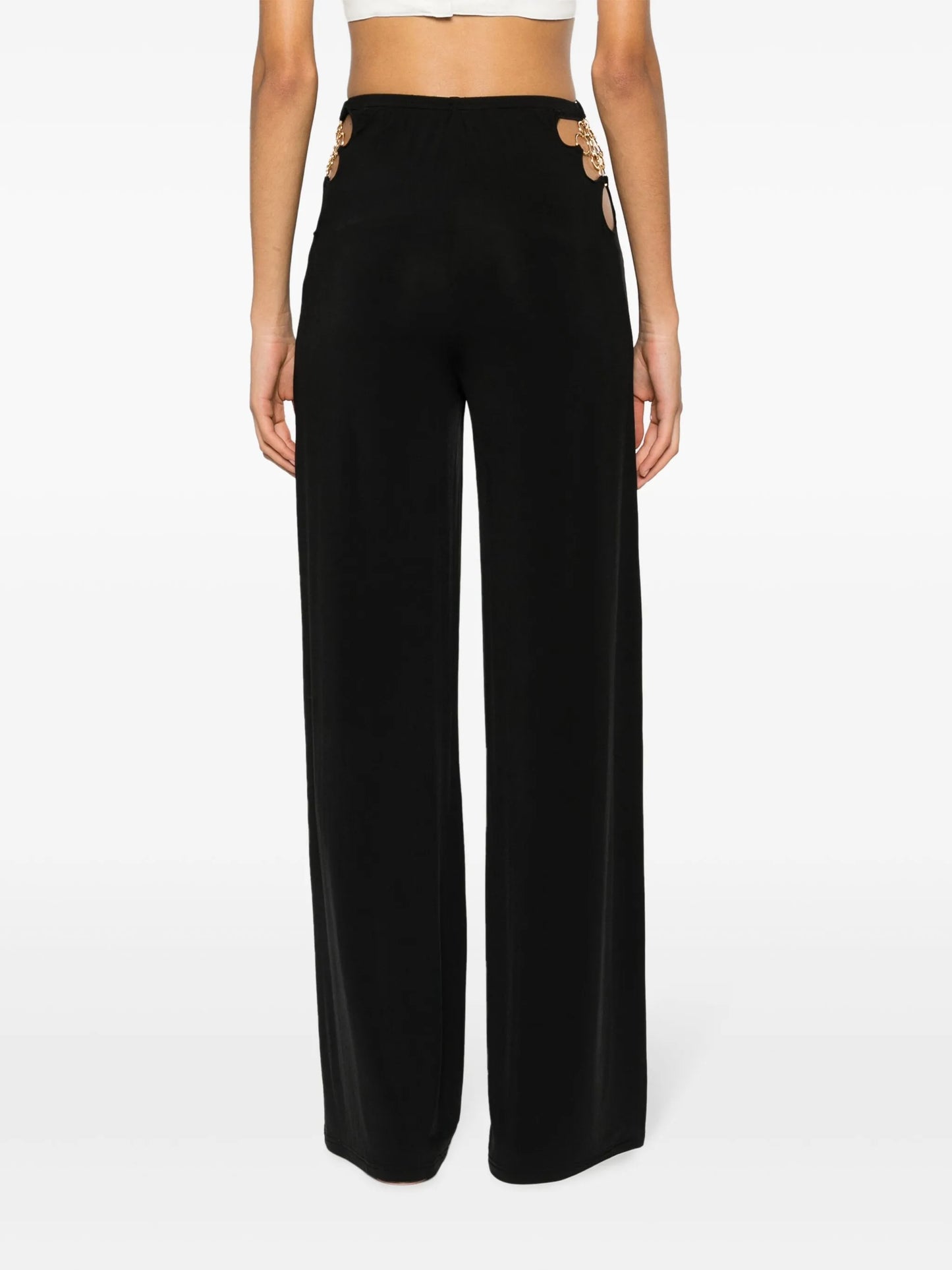 Anastacia chain-detail flared trousers