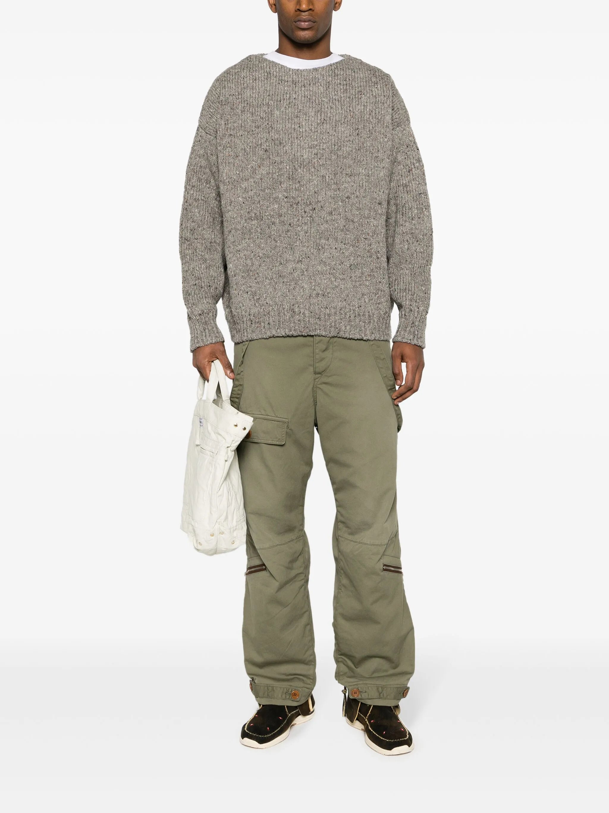 Amplus boat-neck jumper