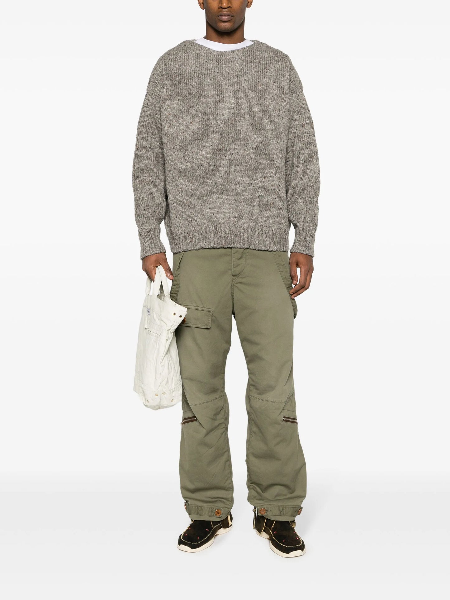 Amplus boat-neck jumper