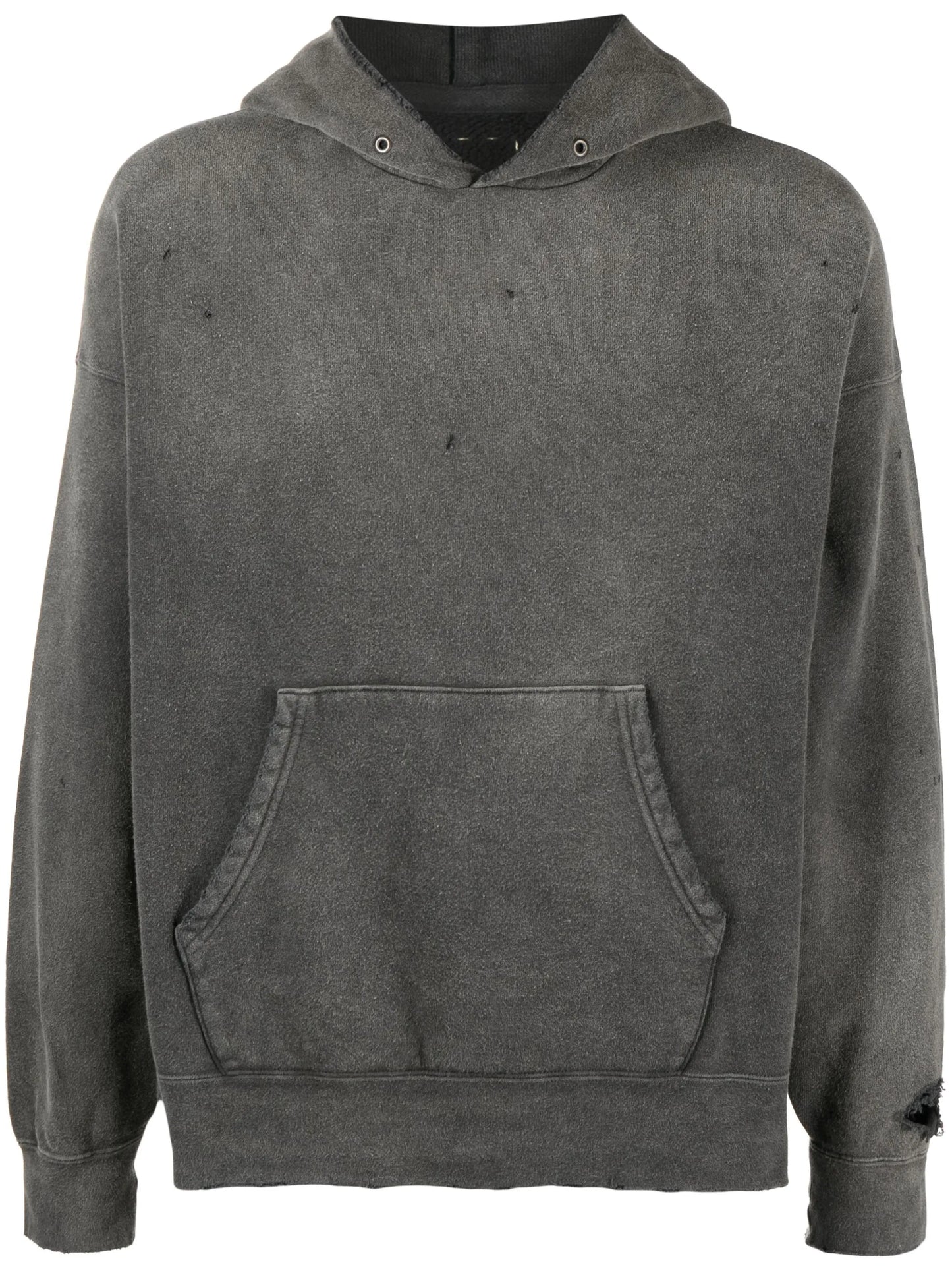 ripped-detailing cotton hoodie