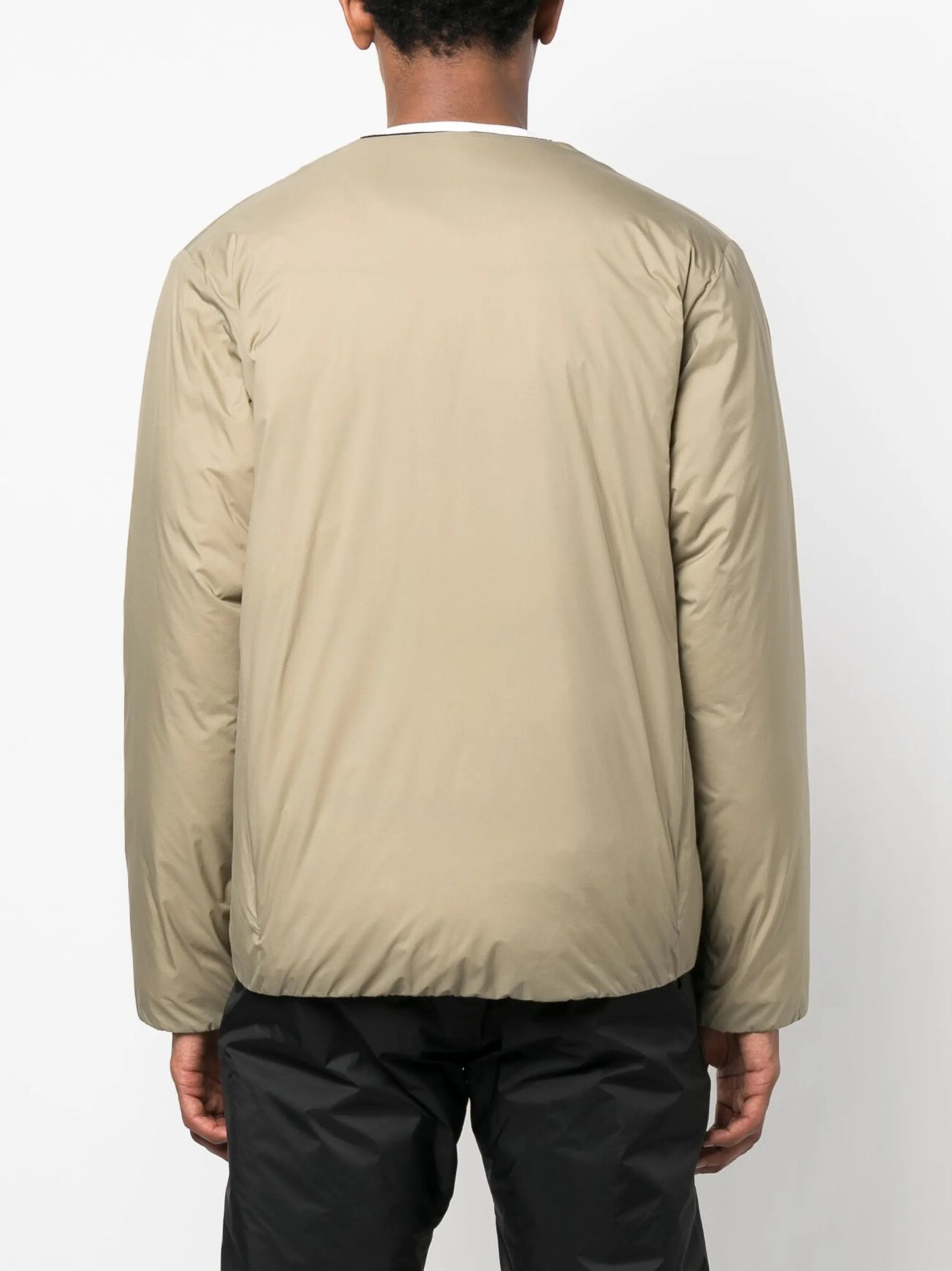 V-neck padded-design jacket