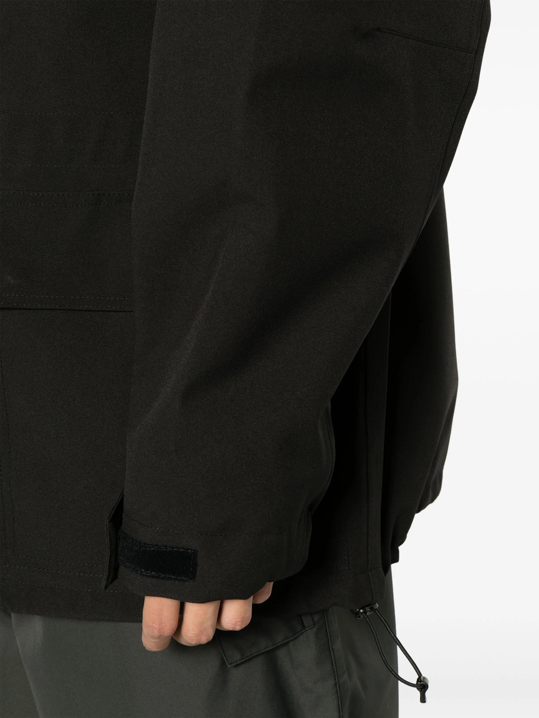 stand-up collar concealed-fastening jacket