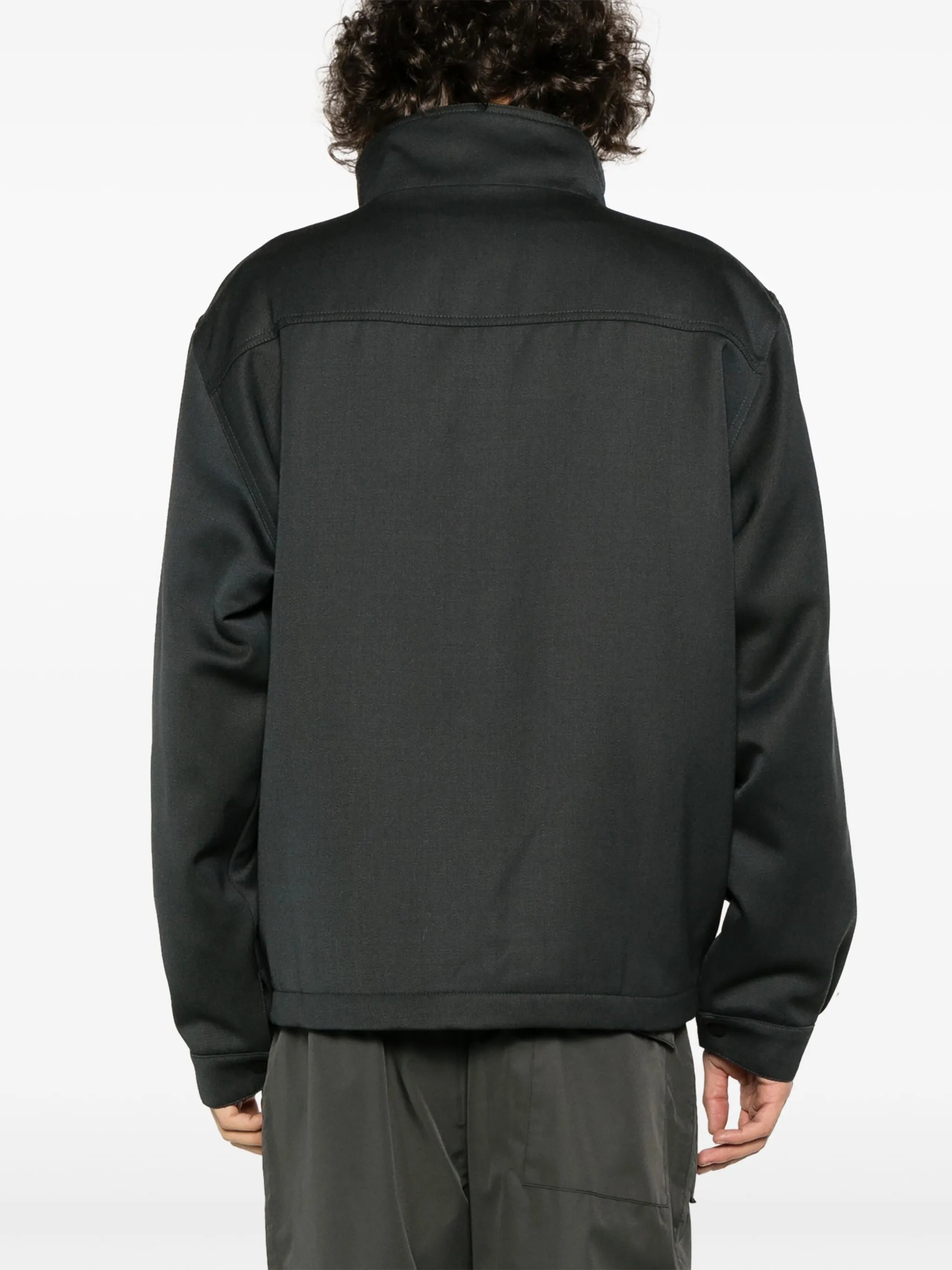 stand-up collar wool jacket