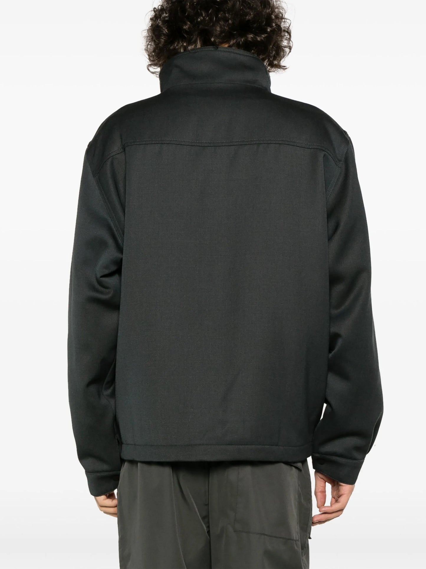 stand-up collar wool jacket