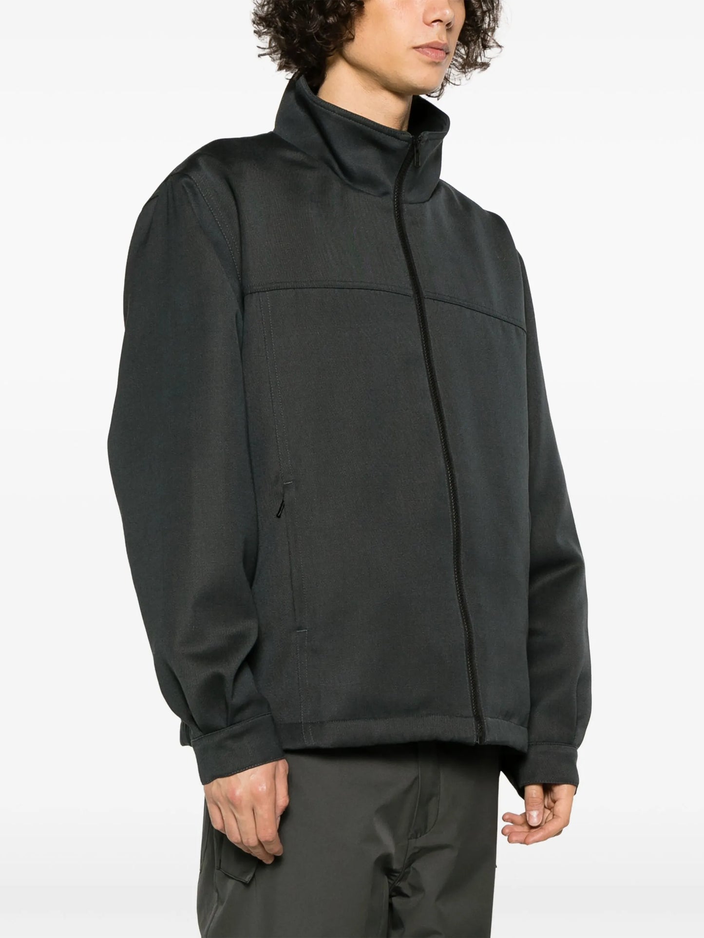 stand-up collar wool jacket