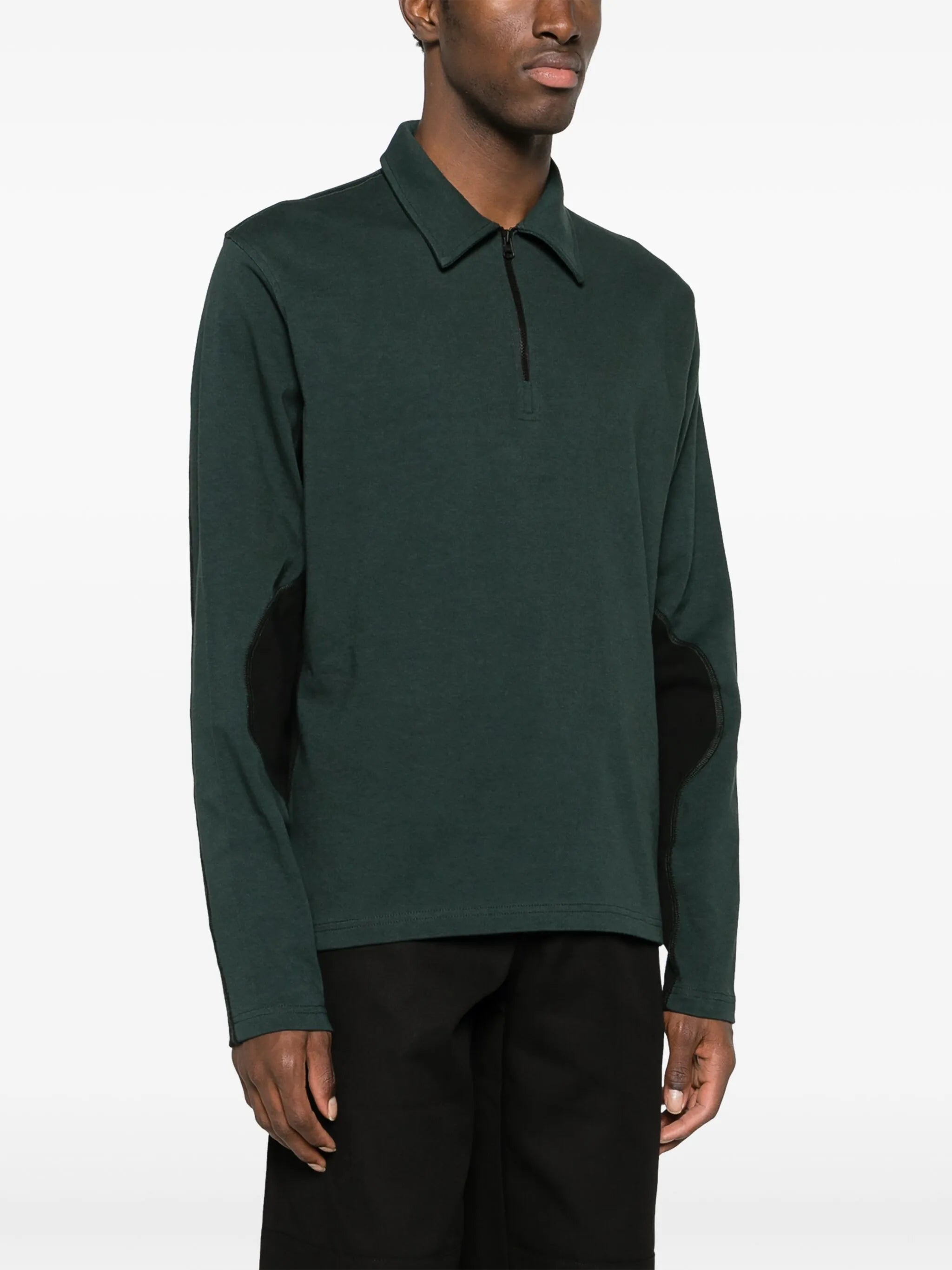colour-block cotton polo shirt