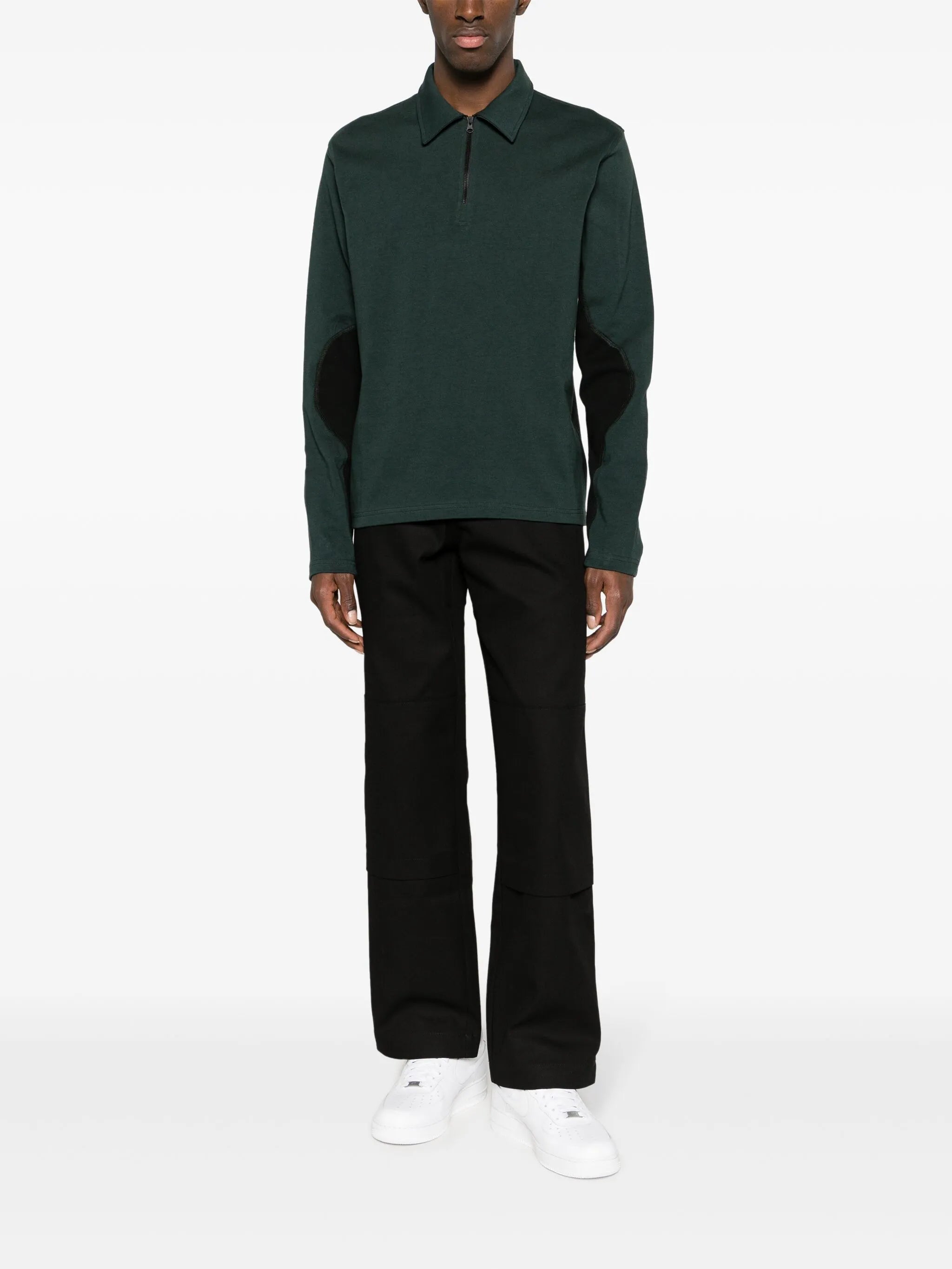 colour-block cotton polo shirt