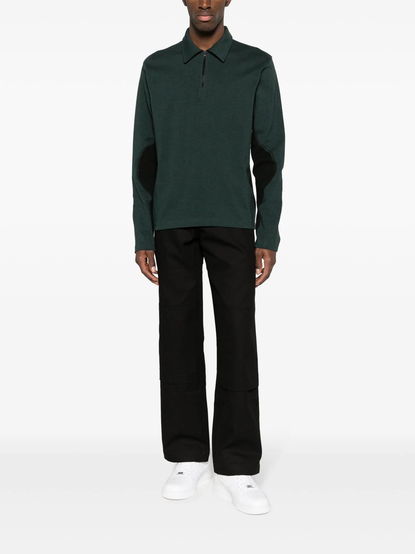 colour-block cotton polo shirt