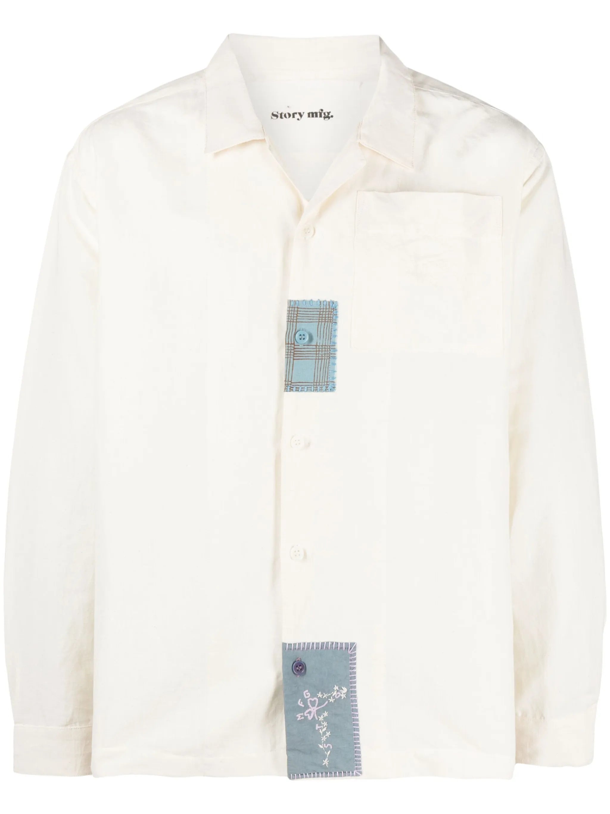 Greetings patched shirt