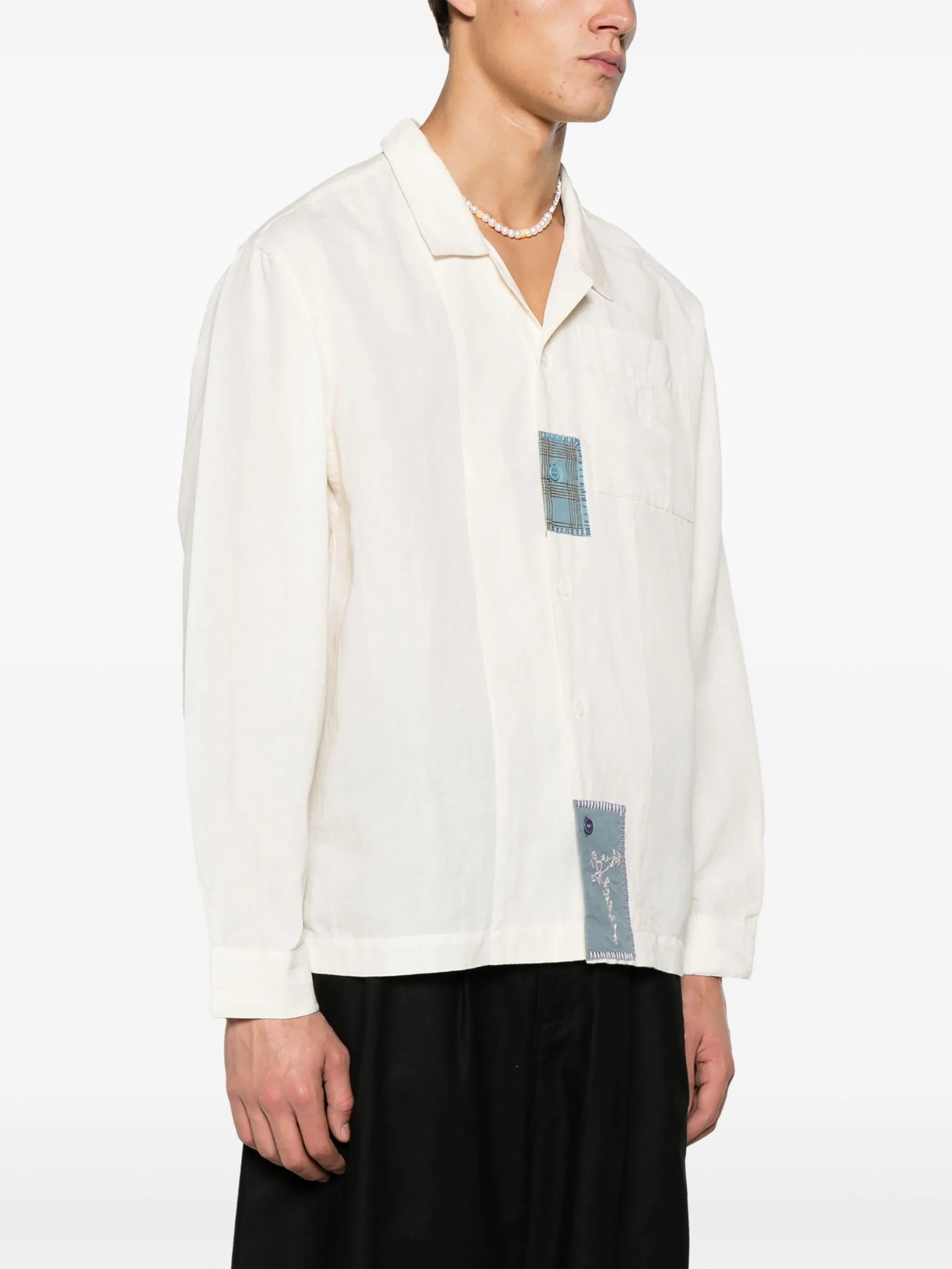 Greetings patched shirt