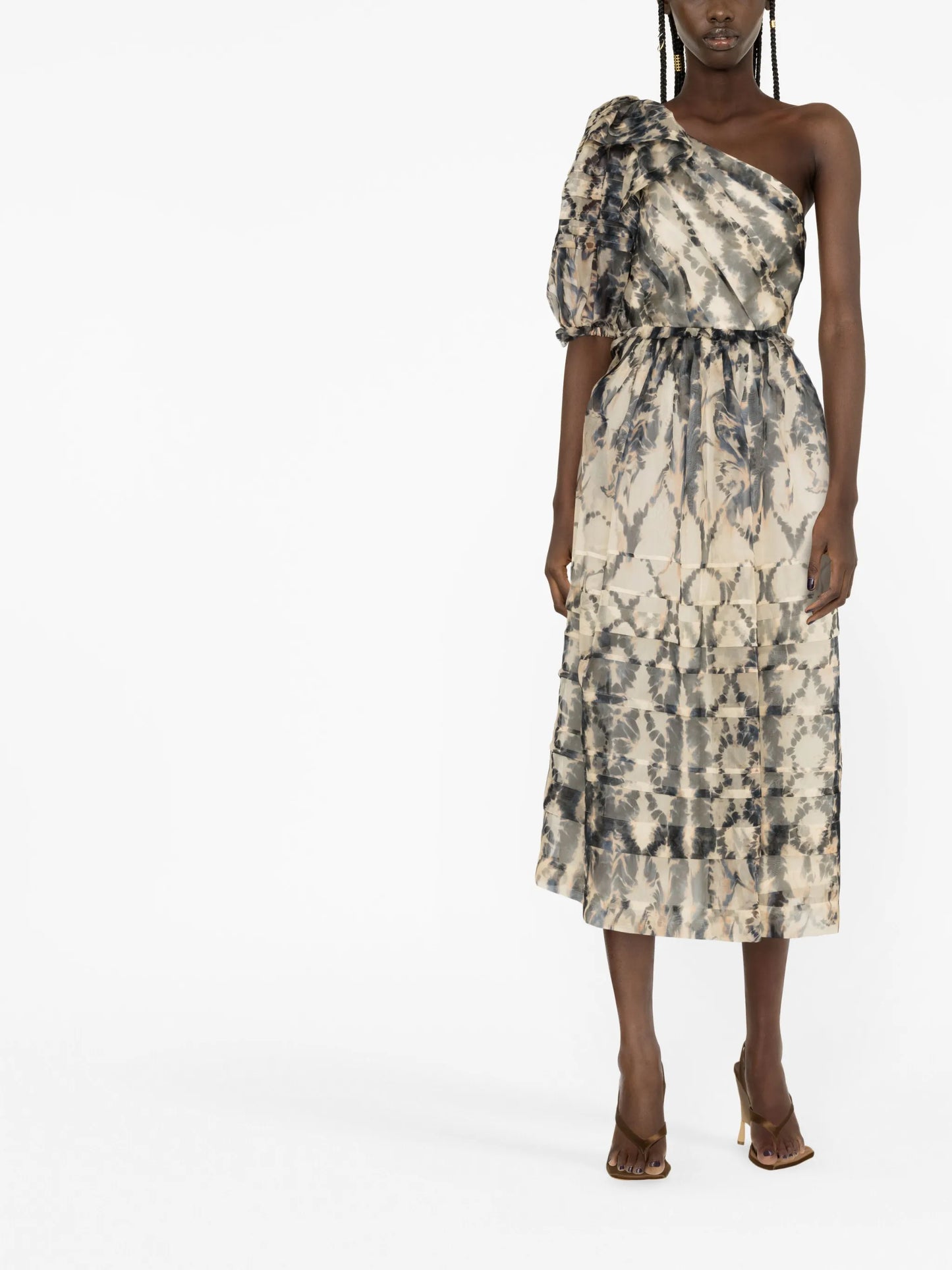 Artemis one-shoulder midi dress