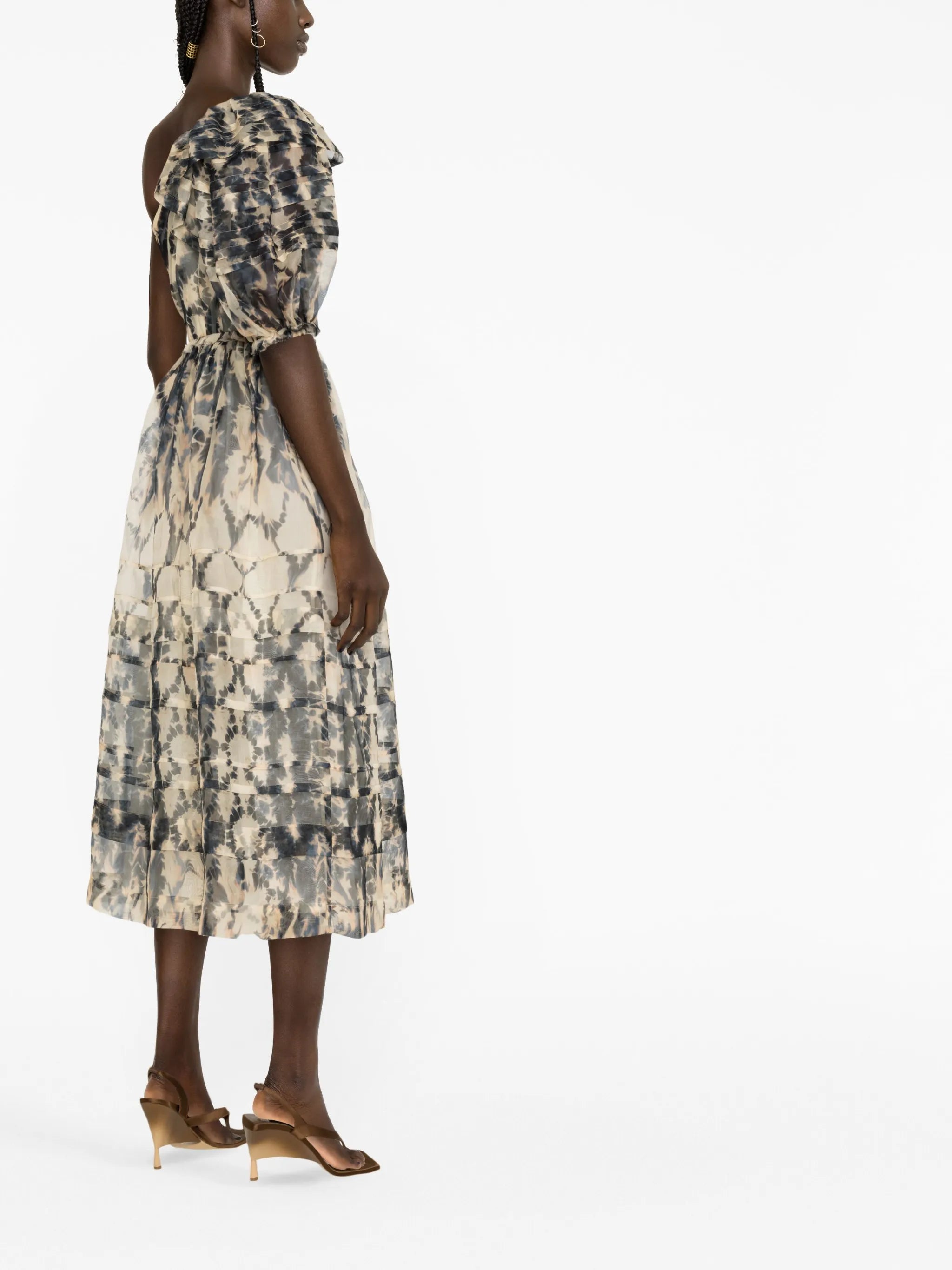 Artemis one-shoulder midi dress