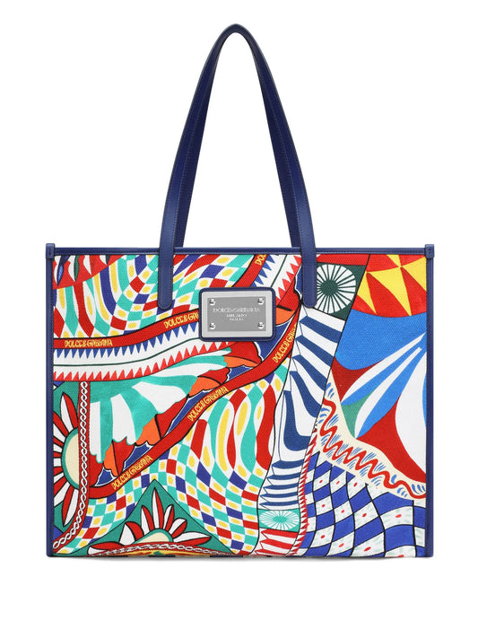 Large Shopping printed tote bag
