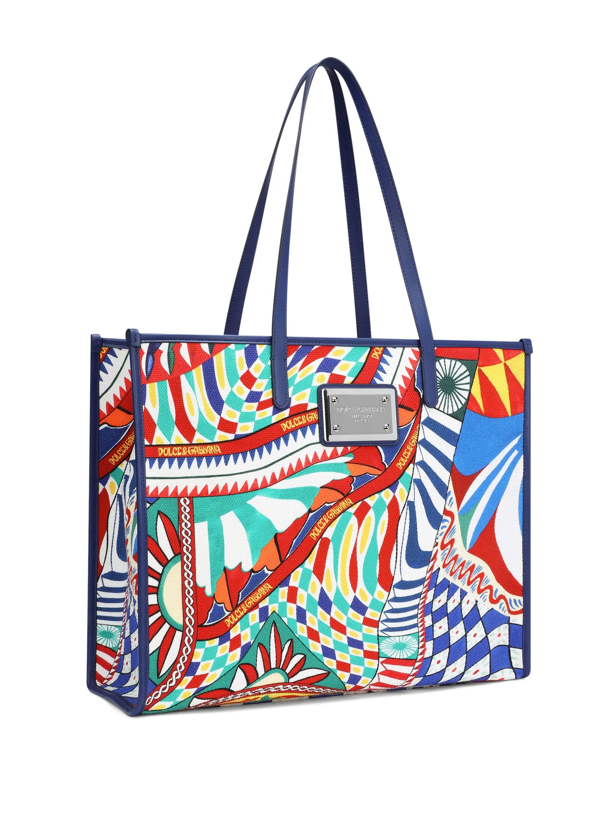 Large Shopping printed tote bag