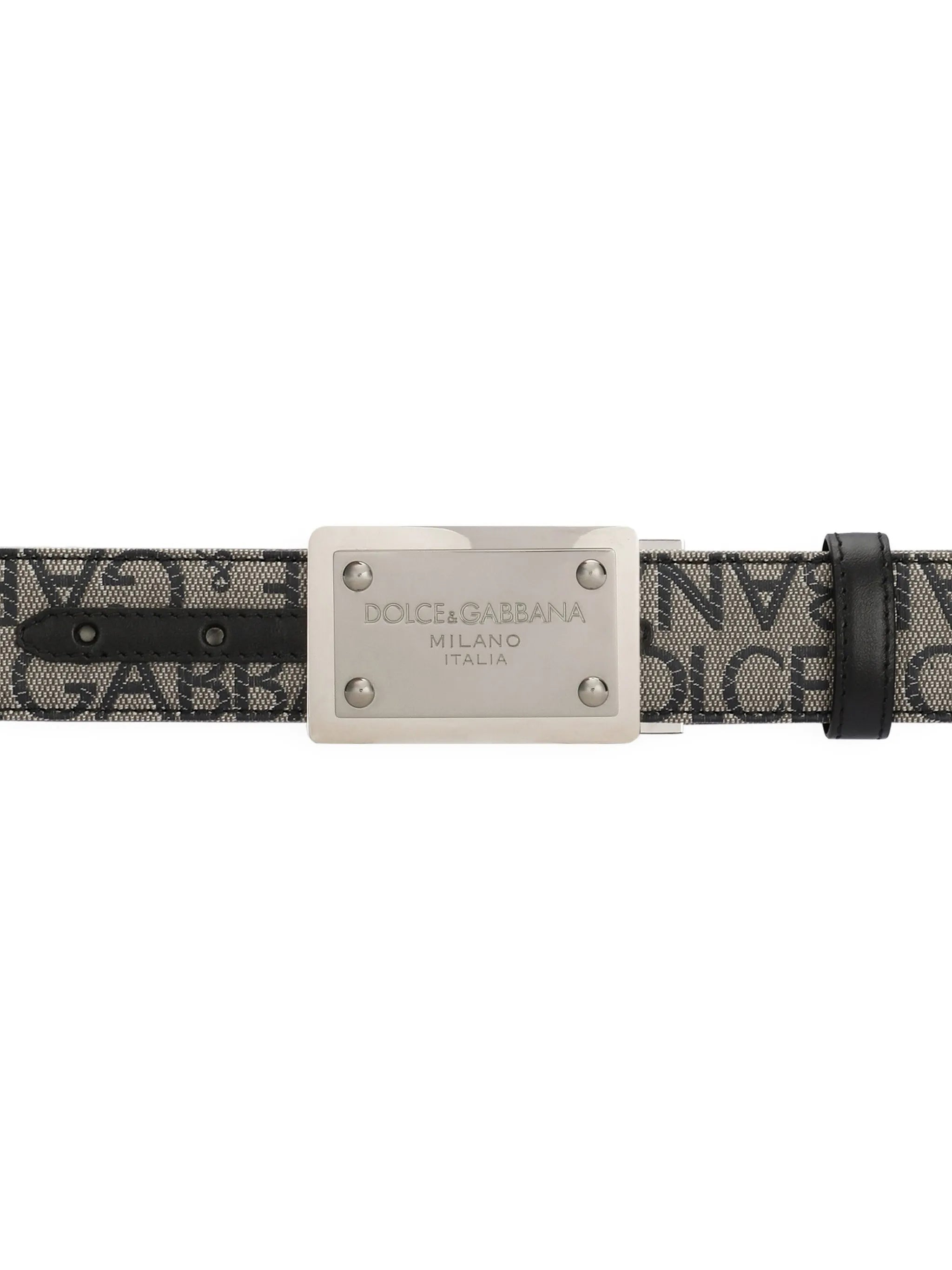 logo-plaque jacquard belt