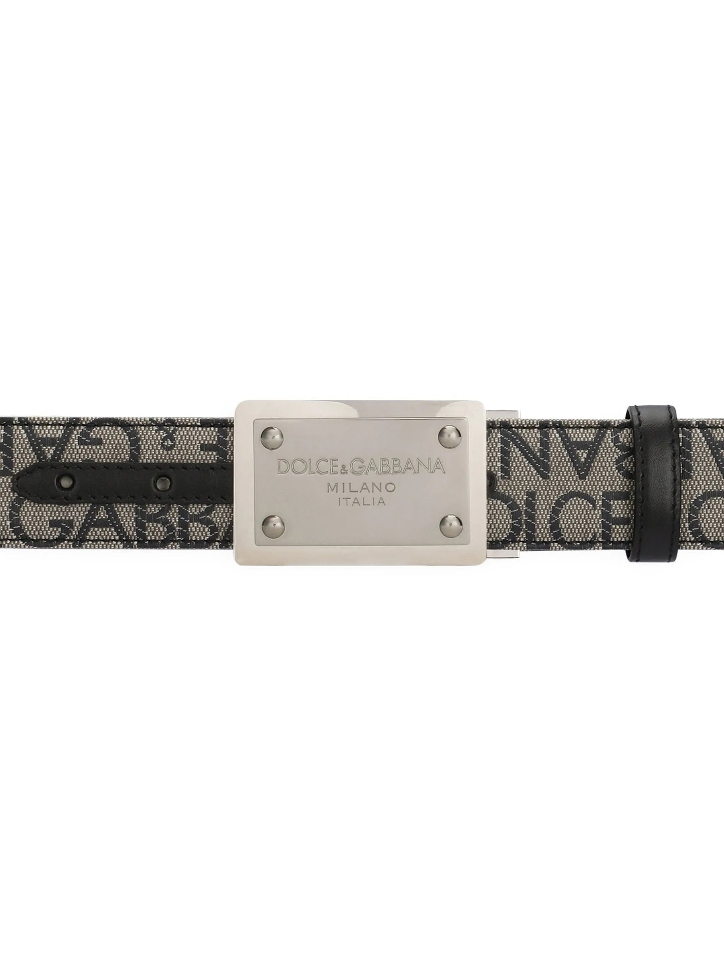 logo-plaque jacquard belt