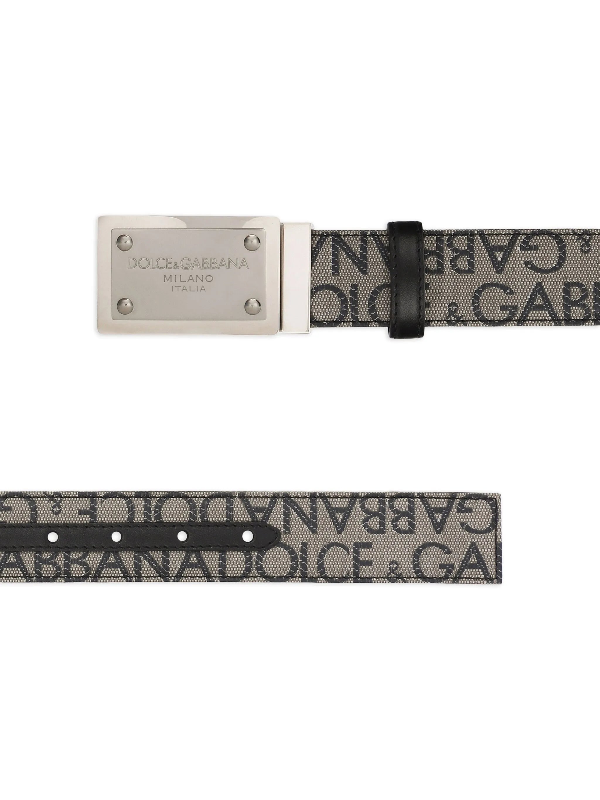 logo-plaque jacquard belt