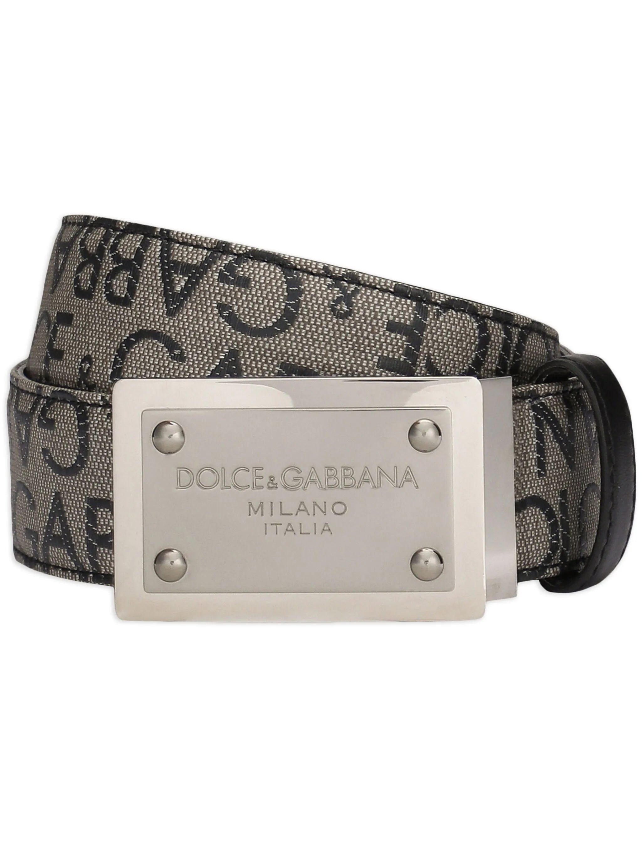 logo-plaque jacquard belt