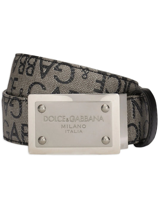 logo-plaque jacquard belt