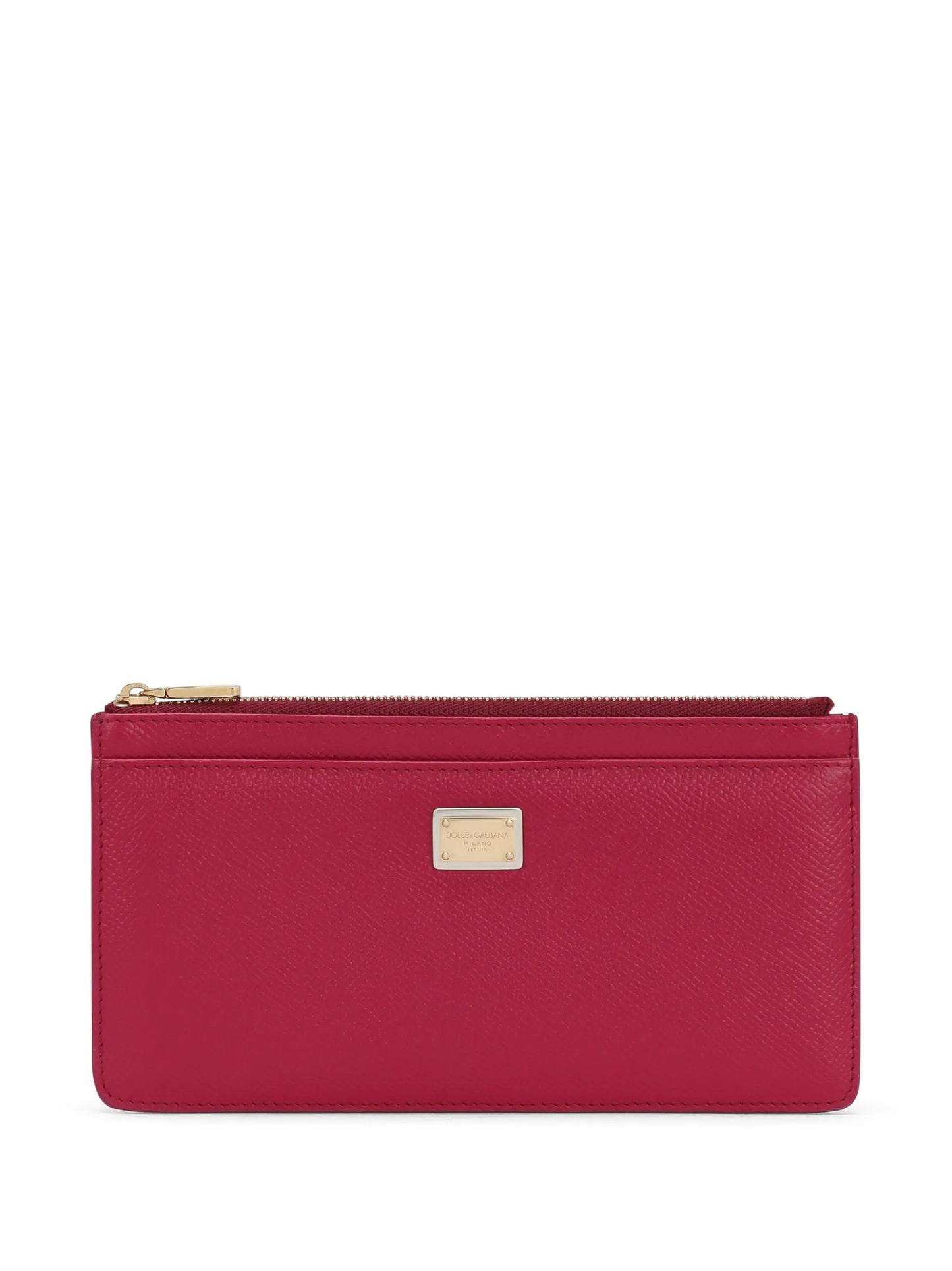 logo-plaque leather wallet