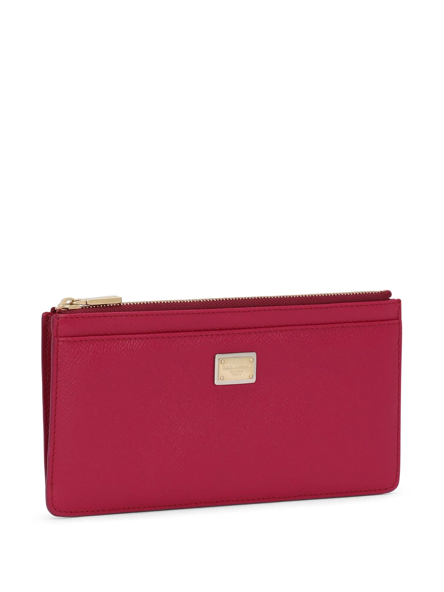 logo-plaque leather wallet