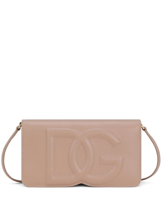 DG-logo leather phone bag